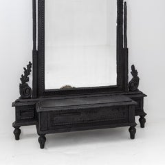 Espejo ahumado de madera y resina negra by Marteen Baas