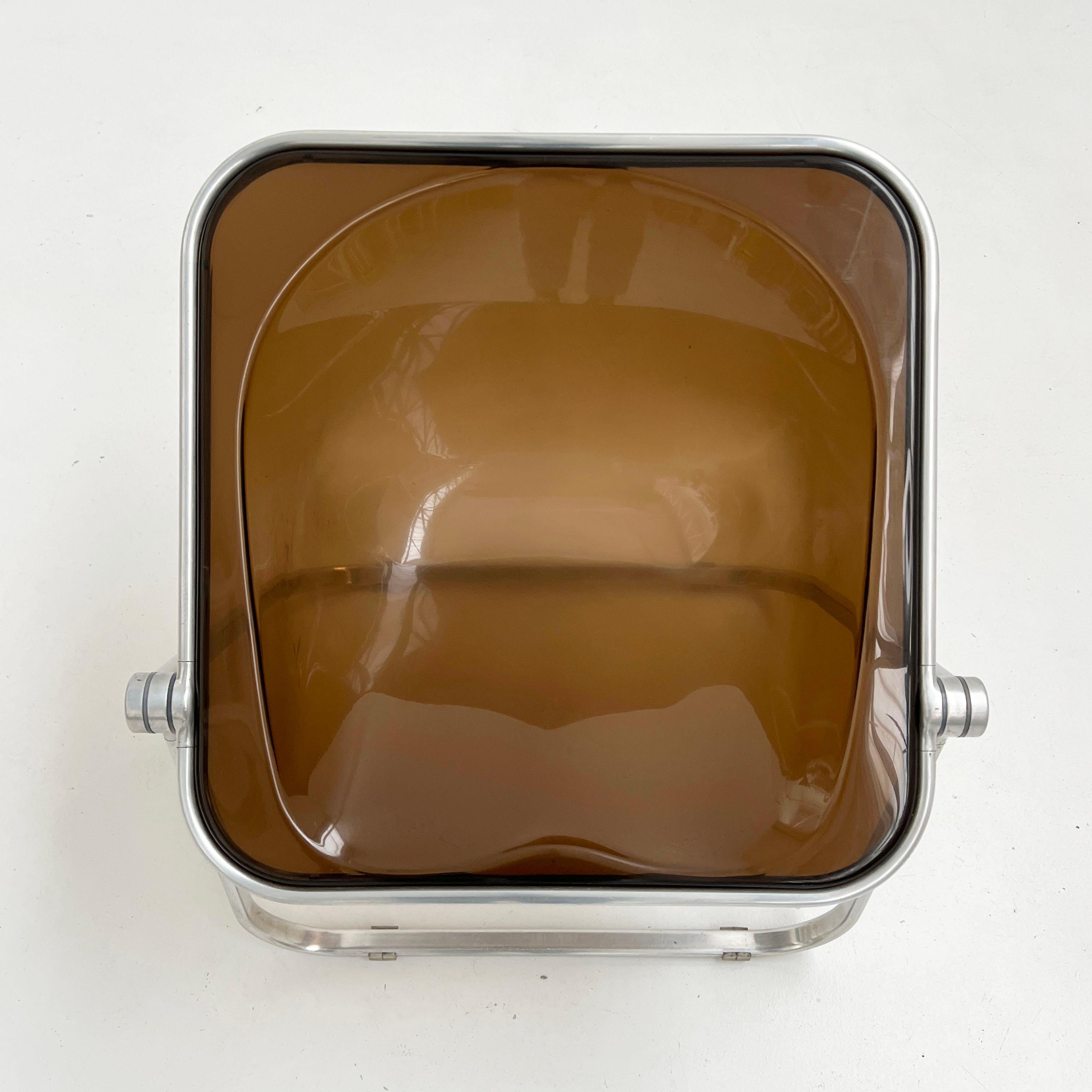 Smoke Plona Folding Chair by Giancarlo Piretti for Castelli, 1970s For Sale 1