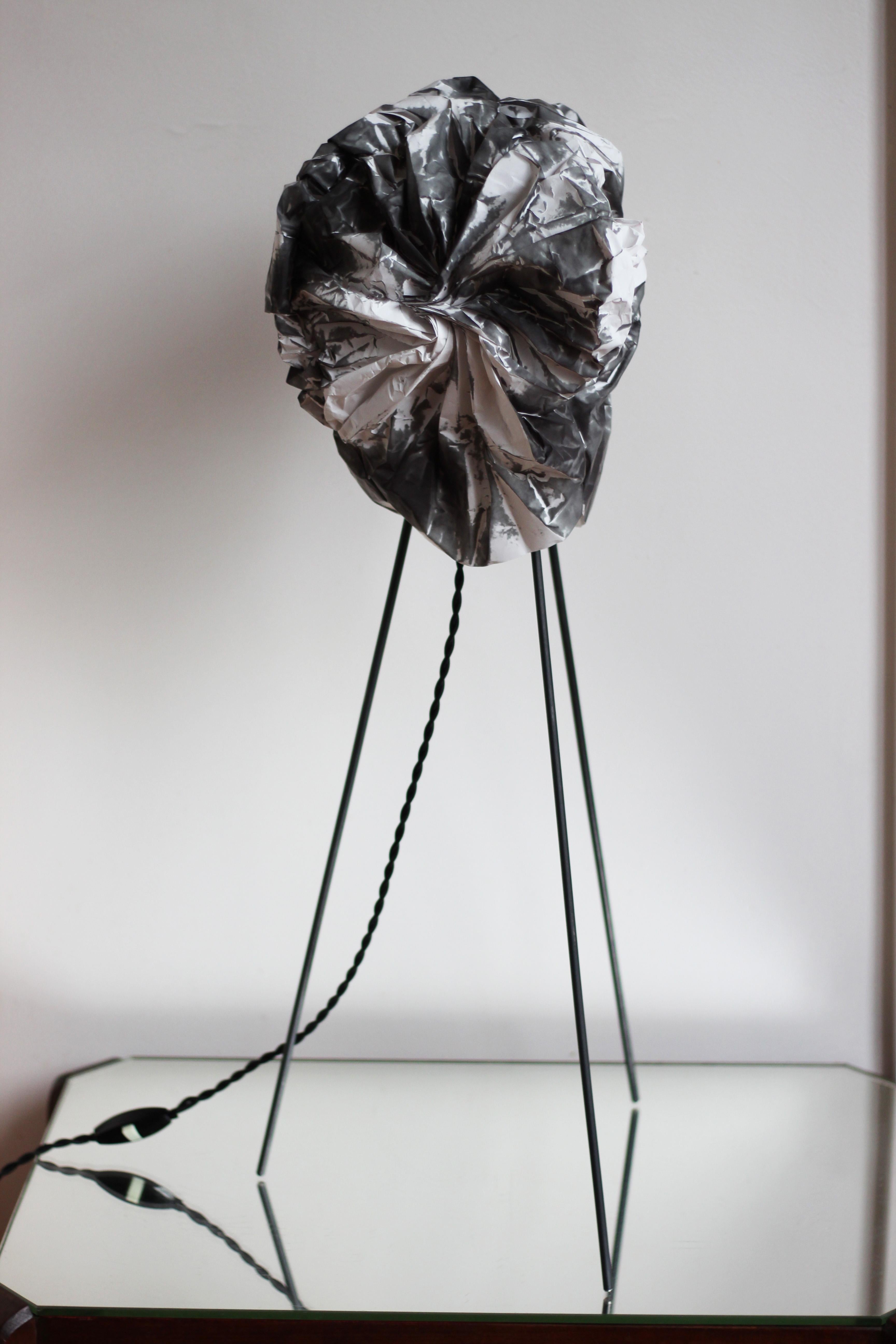 French Smoke Sculptural Floor Lamp by Camille Deram For Sale