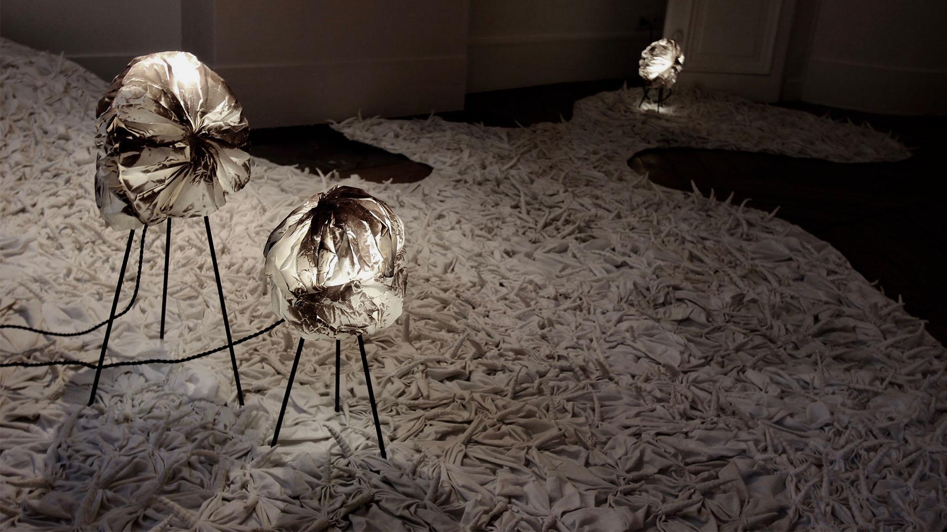 Smoke Sculptural Floor Lamp by Camille Deram For Sale 2