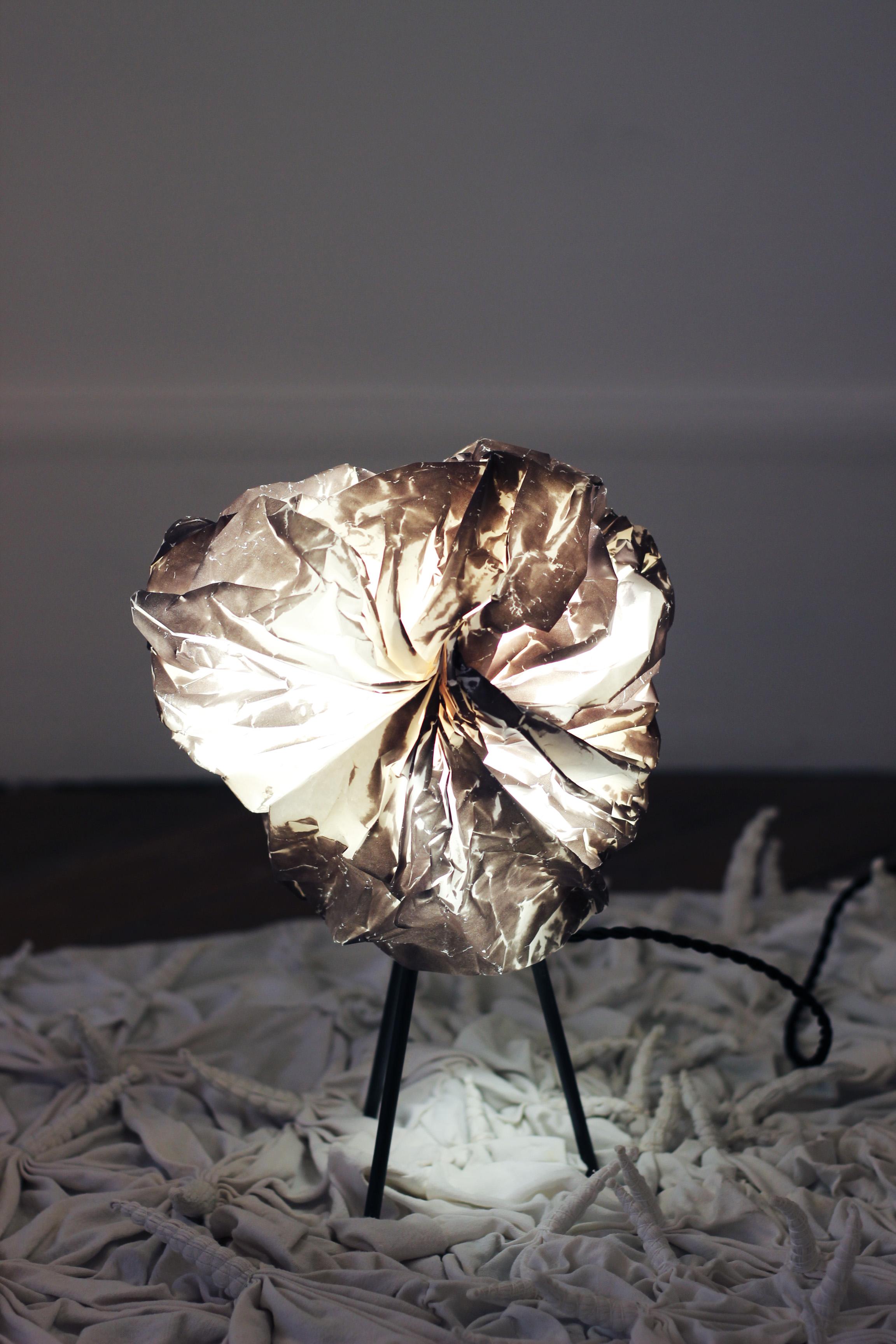 Lampe de bureau sculpturale fumée par Camille Deram en vente 3