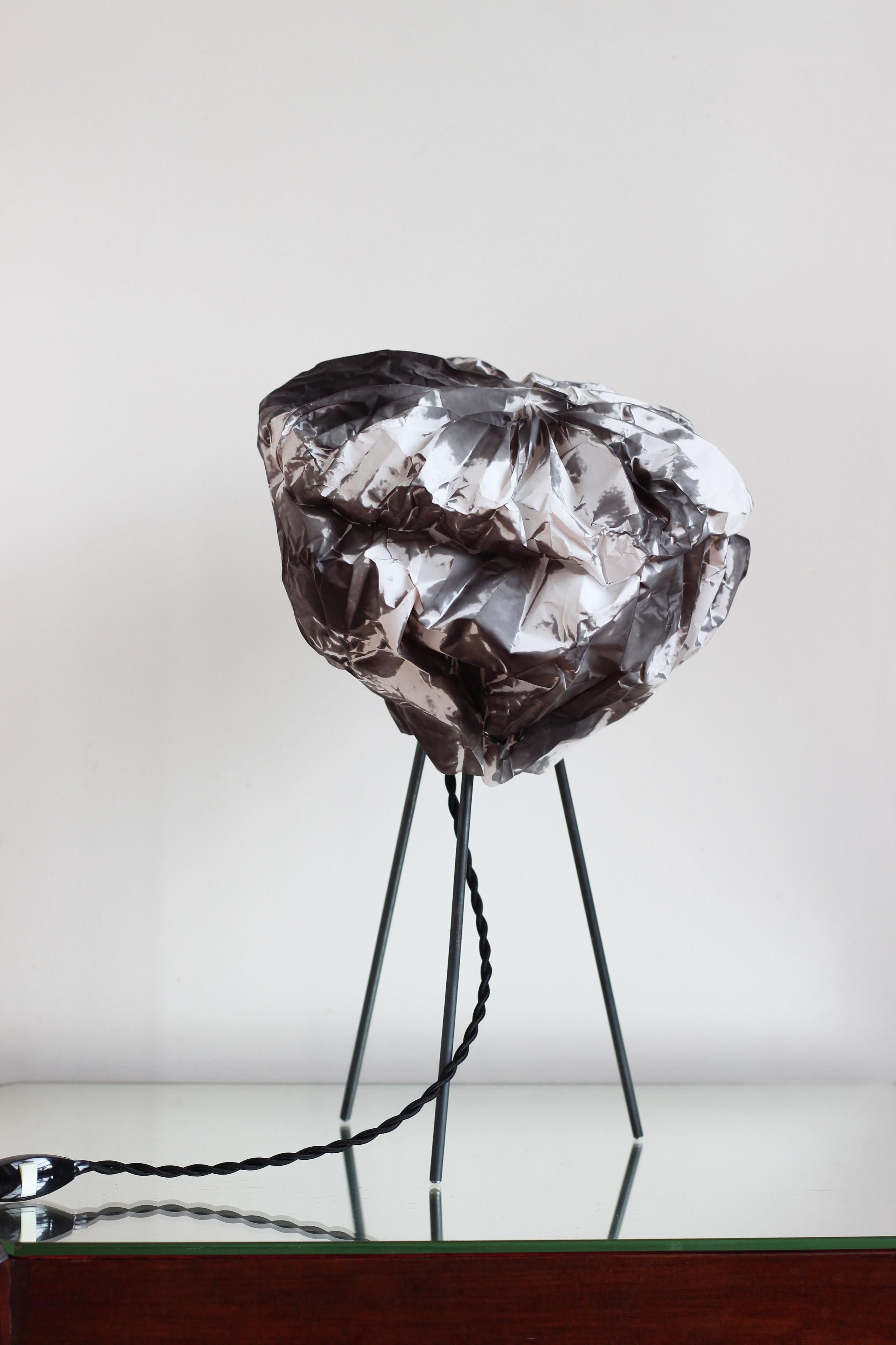 Metal Smoke Sculptural Table Lamp by Camille Deram