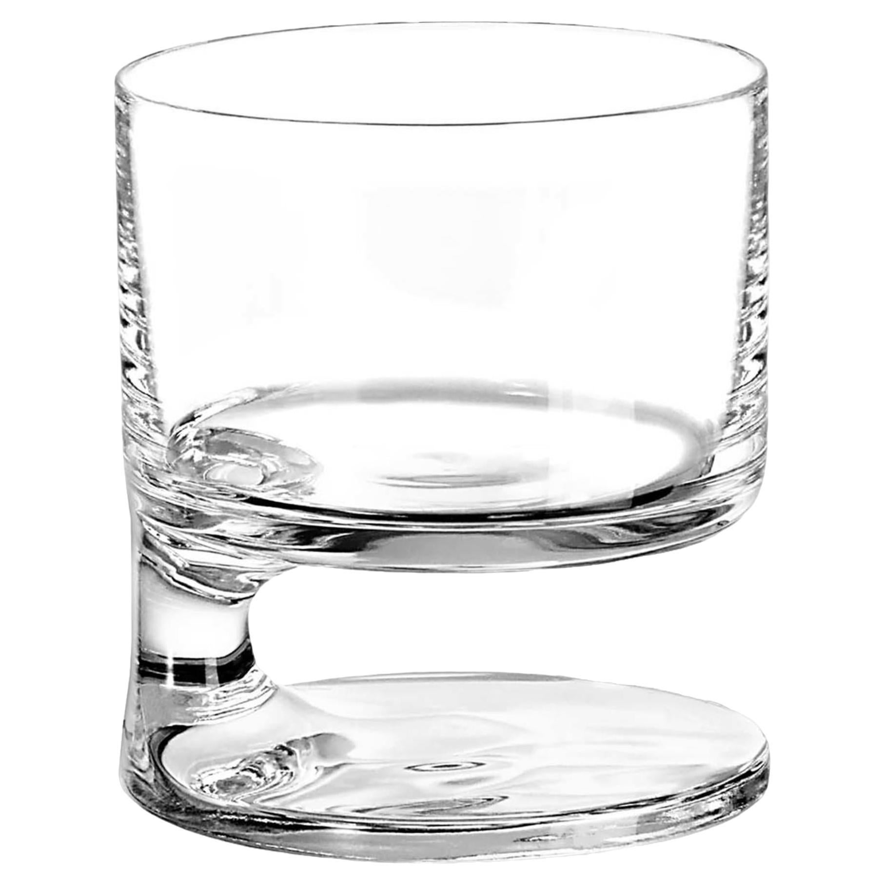 Smoke Set of 2 Double Old Fashion Glasses by Joe Colombo For Sale