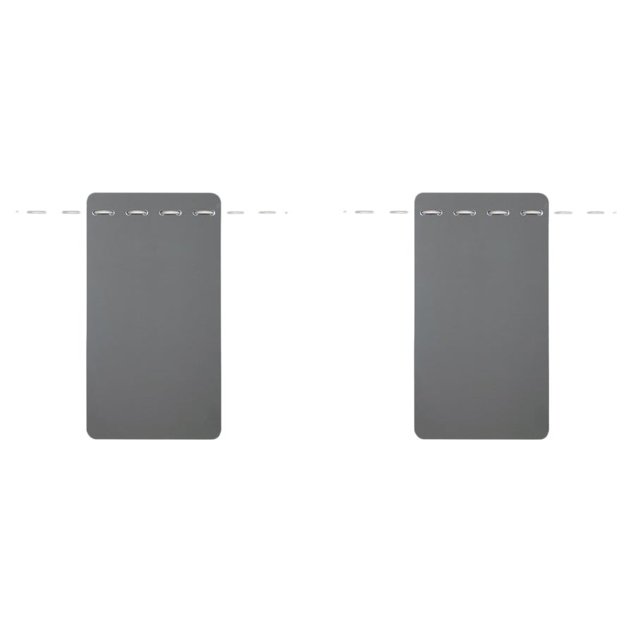 Smoke Tinted Mirror Set with Sewn Silver Hardware Details by Debra Folz