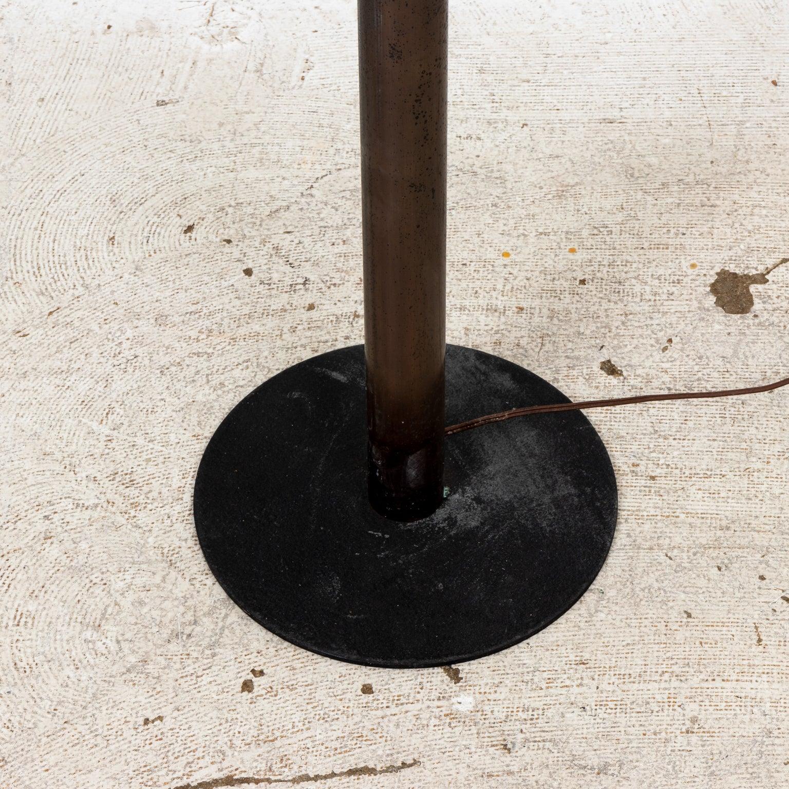 Mid-Century Modern Smoked Acrylic Shade Floor Lamp For Sale