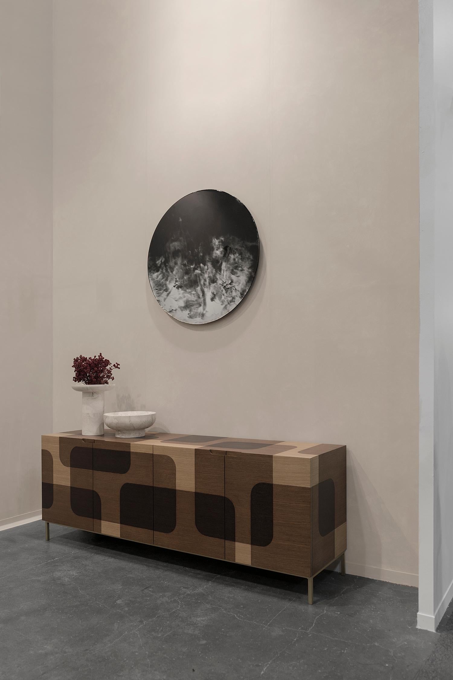 Petit miroir lombaire fumé de Joel Escalona Neuf - En vente à Ciudad de México, CDMX
