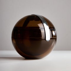 Smoked Ball Ice Holder by Paolo Tilche for Guzzini, Italy 1980s