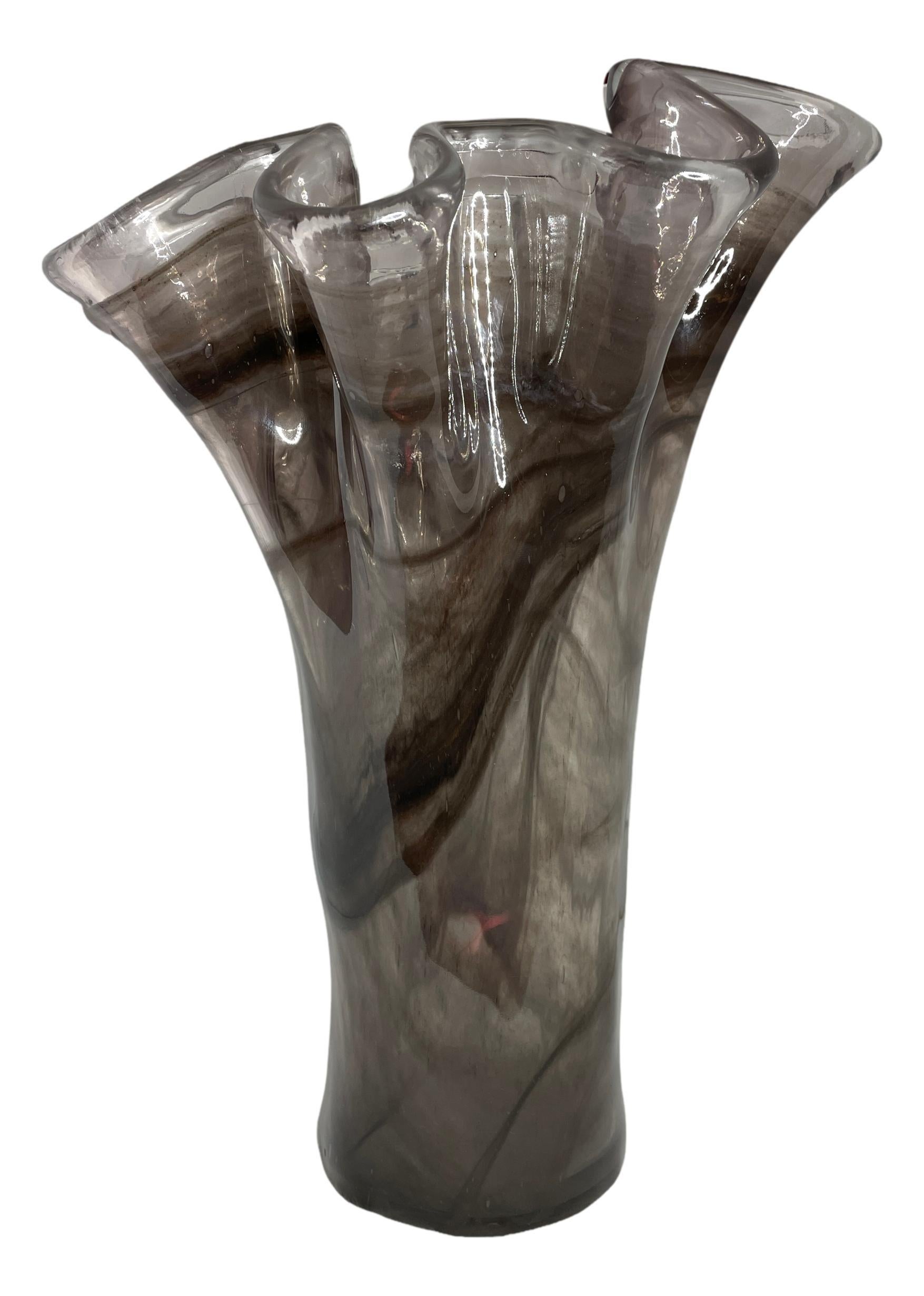 glass handkerchief vase