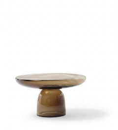 Smoked Blown Glass Coffee Table and Side Table - Mogg Olo Glass 60 cm 23.6 in