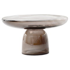 Smoked Blown Glass Coffee Table and Side Table - Mogg Olo Glass 60 cm 23.6 in