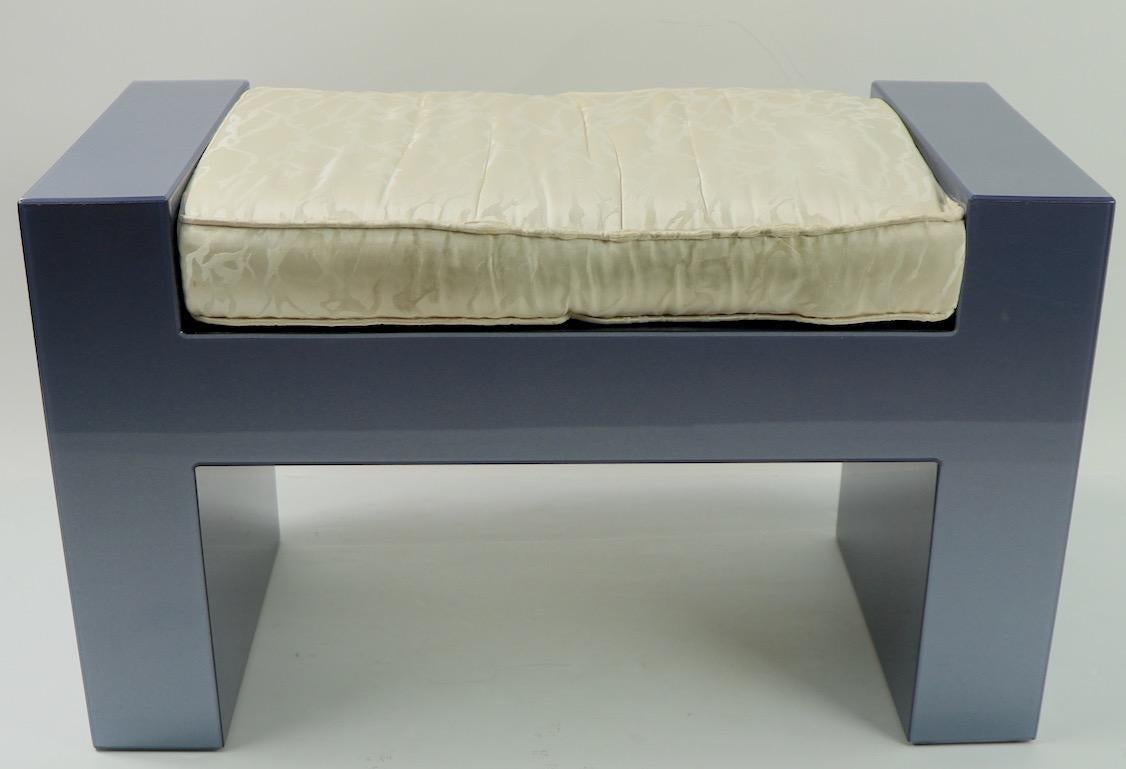 Smoked Blue Grey Lucite Bench For Sale 2