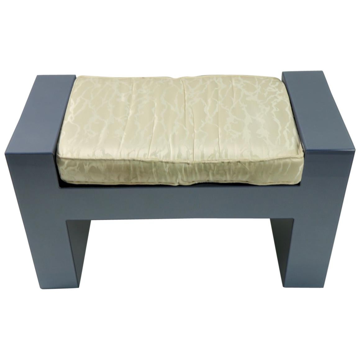 Smoked Blue Grey Lucite Bench For Sale