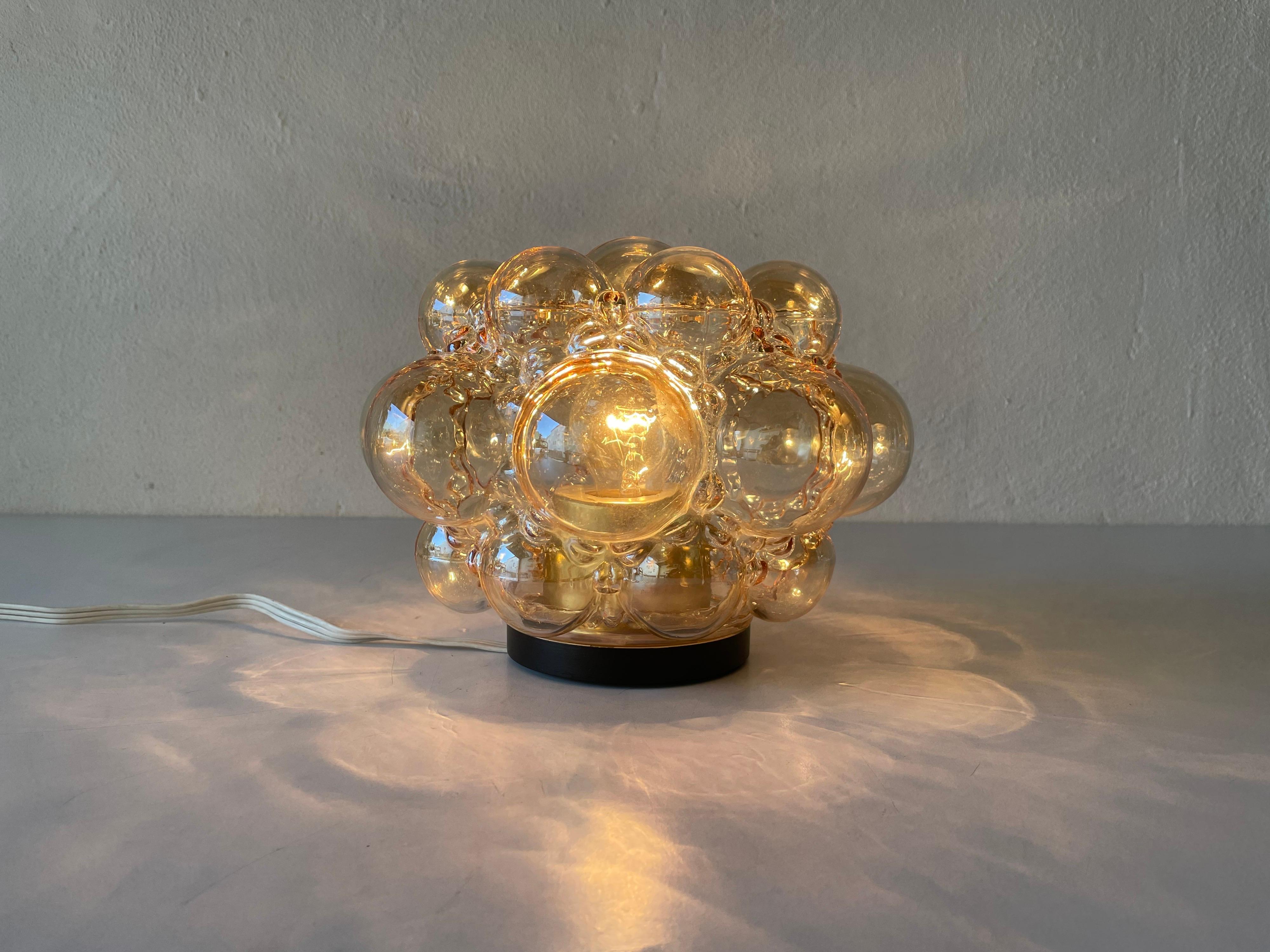 Smoked Bubble Glass Ceiling Light by Helena Tynell for Limburg, 1960s Germany 4