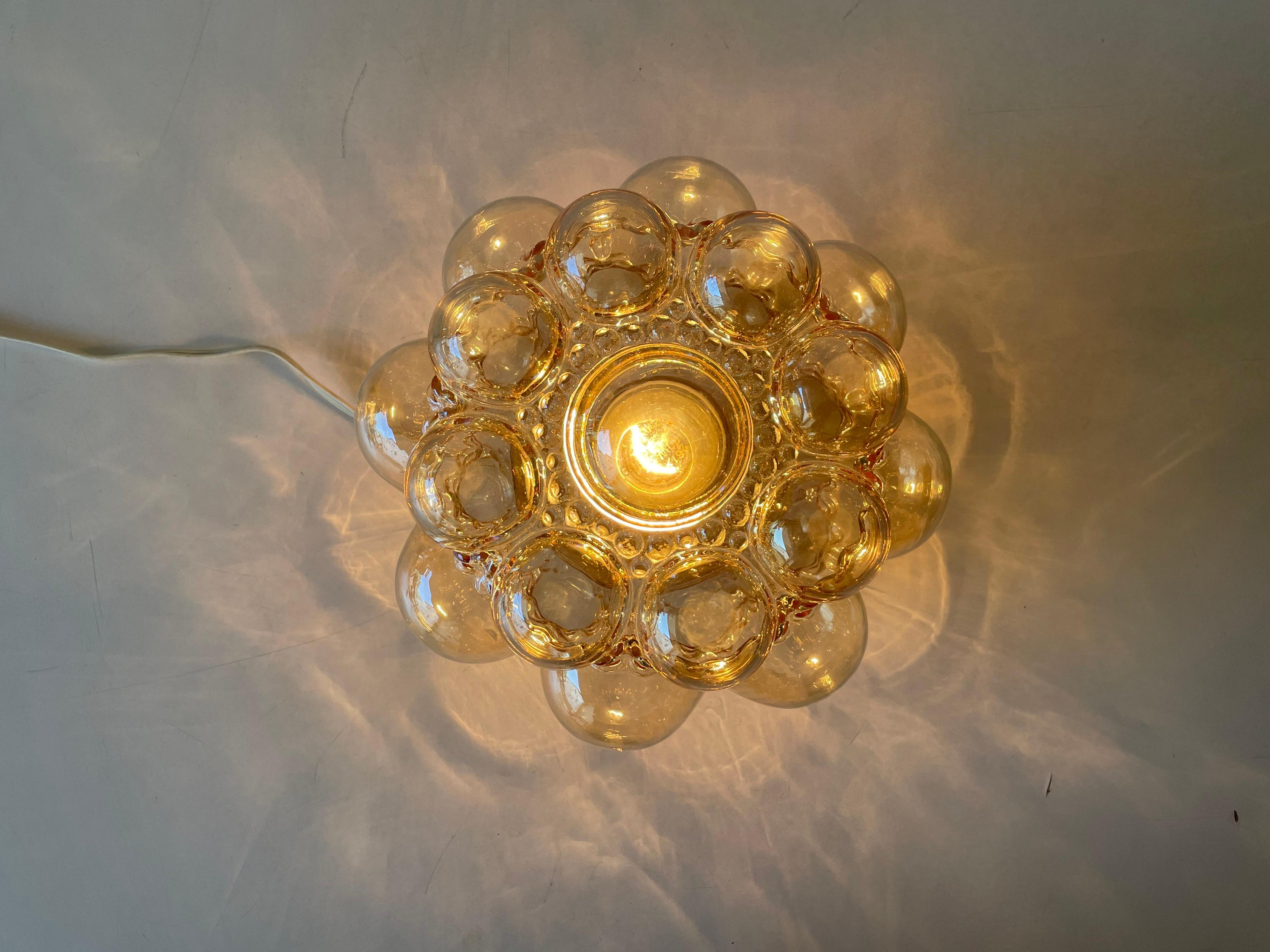 Smoked Bubble Glass Ceiling Light by Helena Tynell for Limburg, 1960s Germany 6
