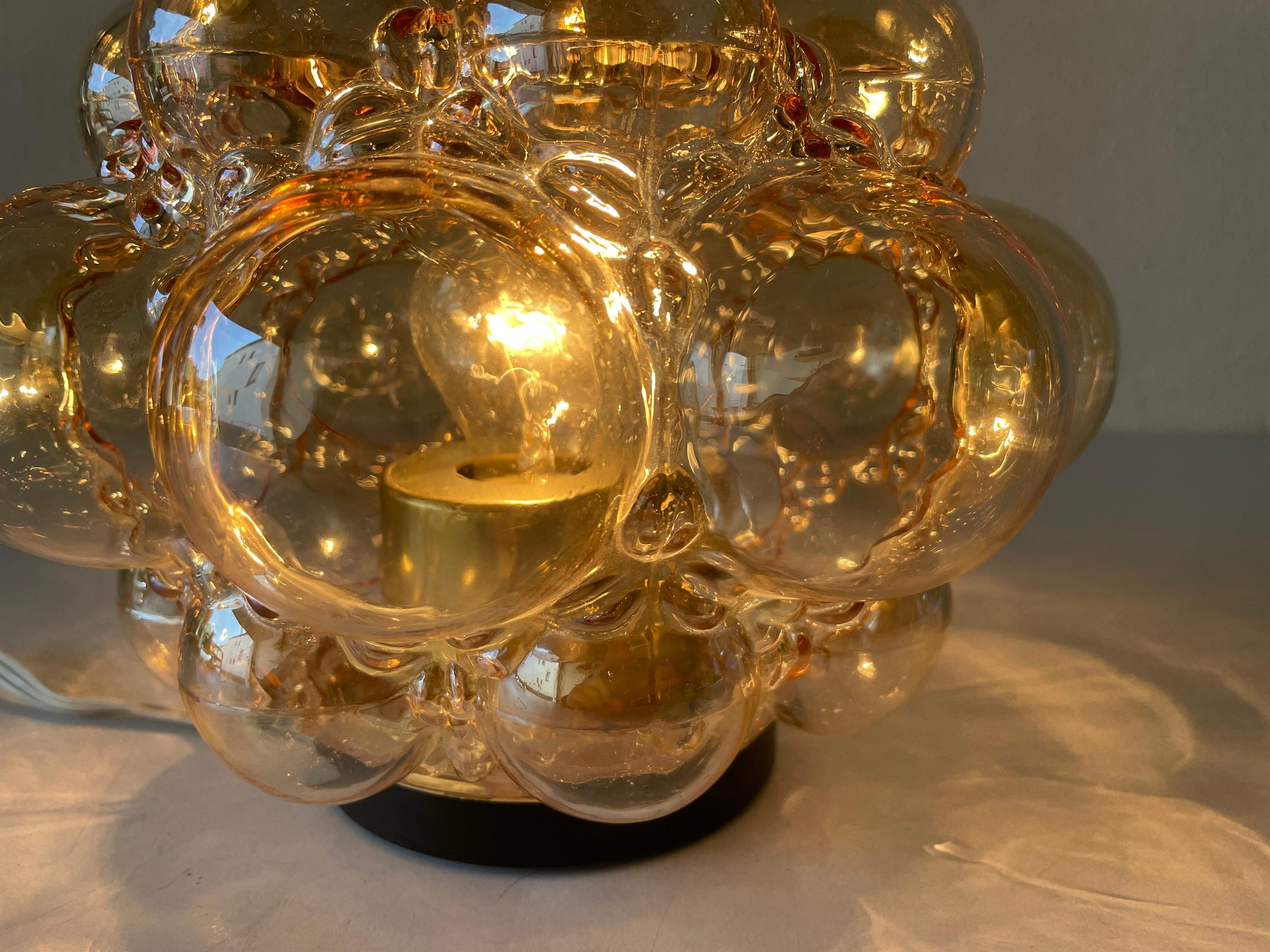 Smoked Bubble Glass Ceiling Light by Helena Tynell for Limburg, 1960s Germany 7