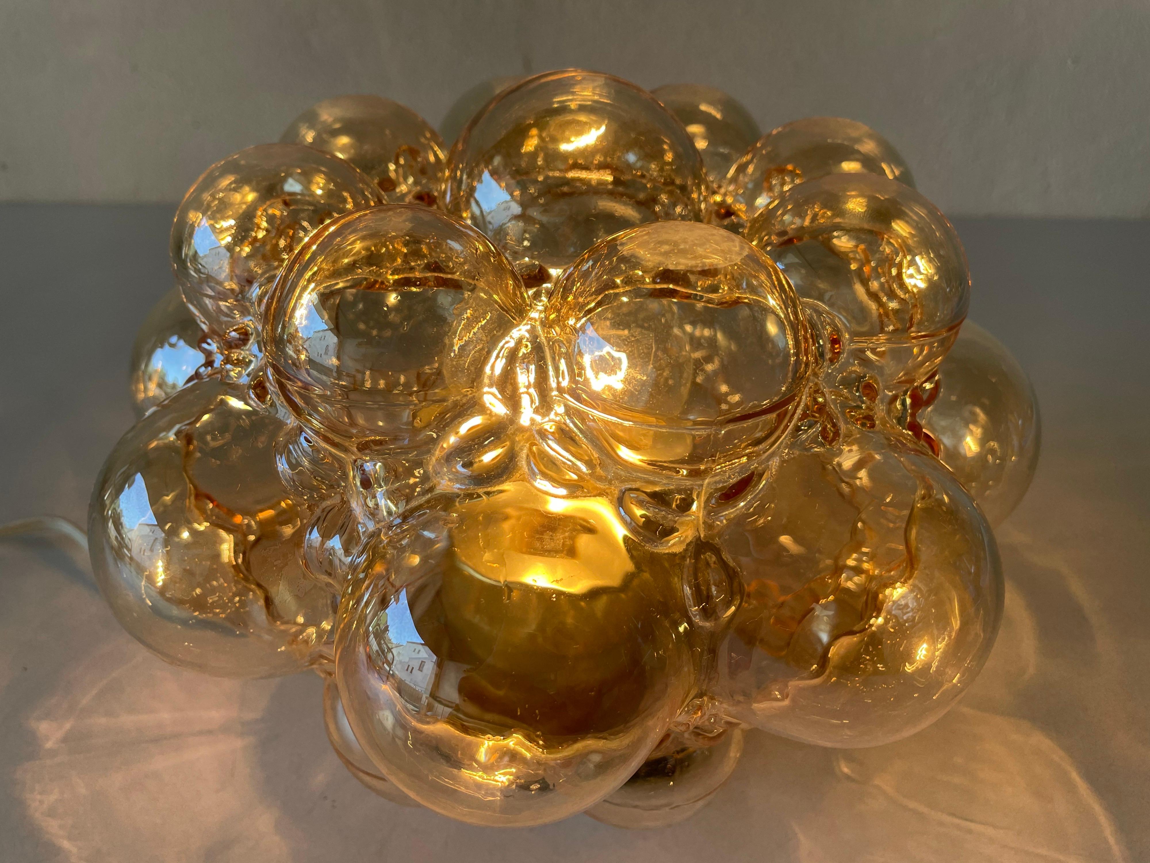 Smoked Bubble Glass Ceiling Light by Helena Tynell for Limburg, 1960s Germany 8
