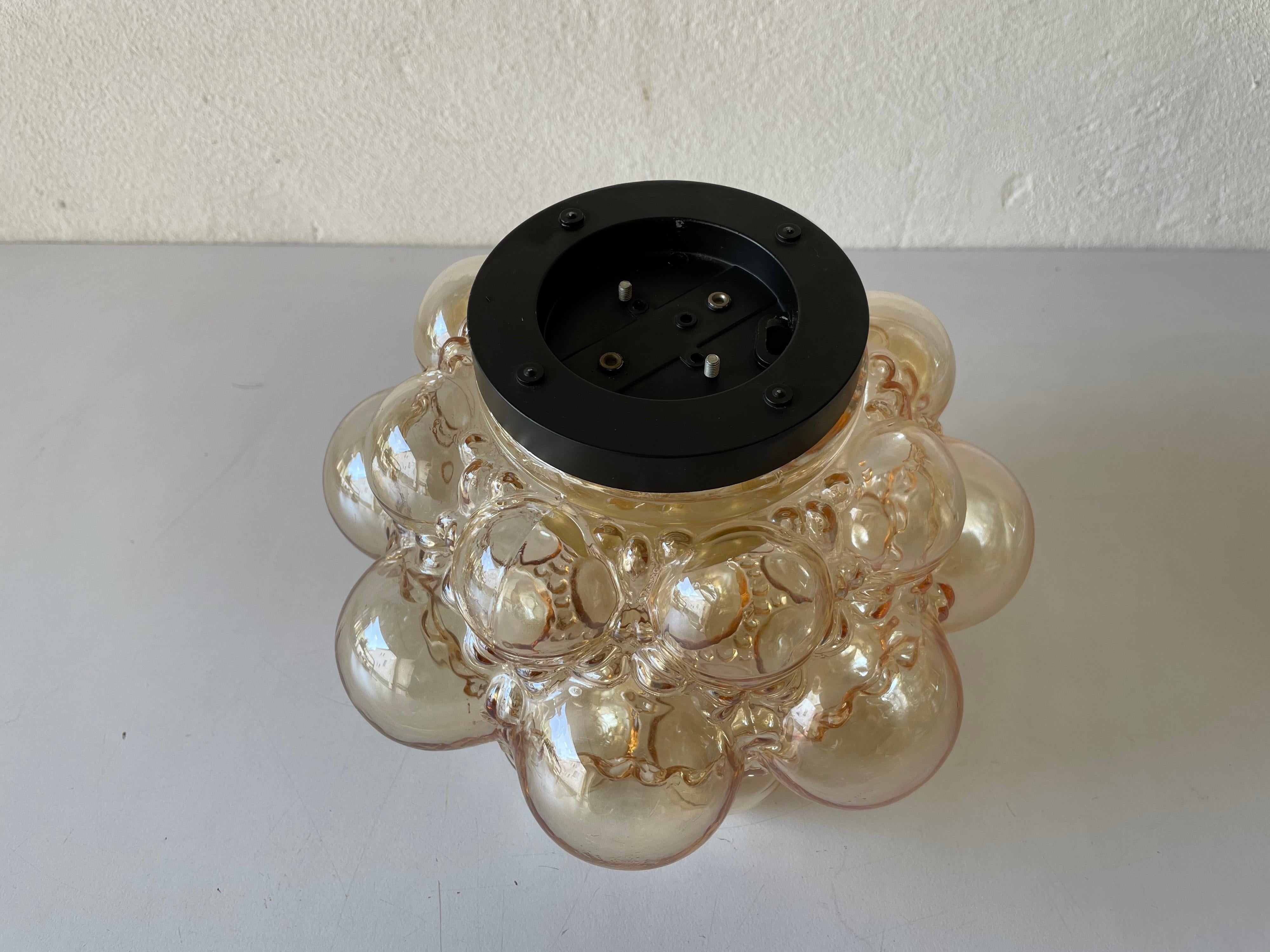 Smoked Bubble Glass Ceiling Light by Helena Tynell for Limburg, 1960s Germany 10