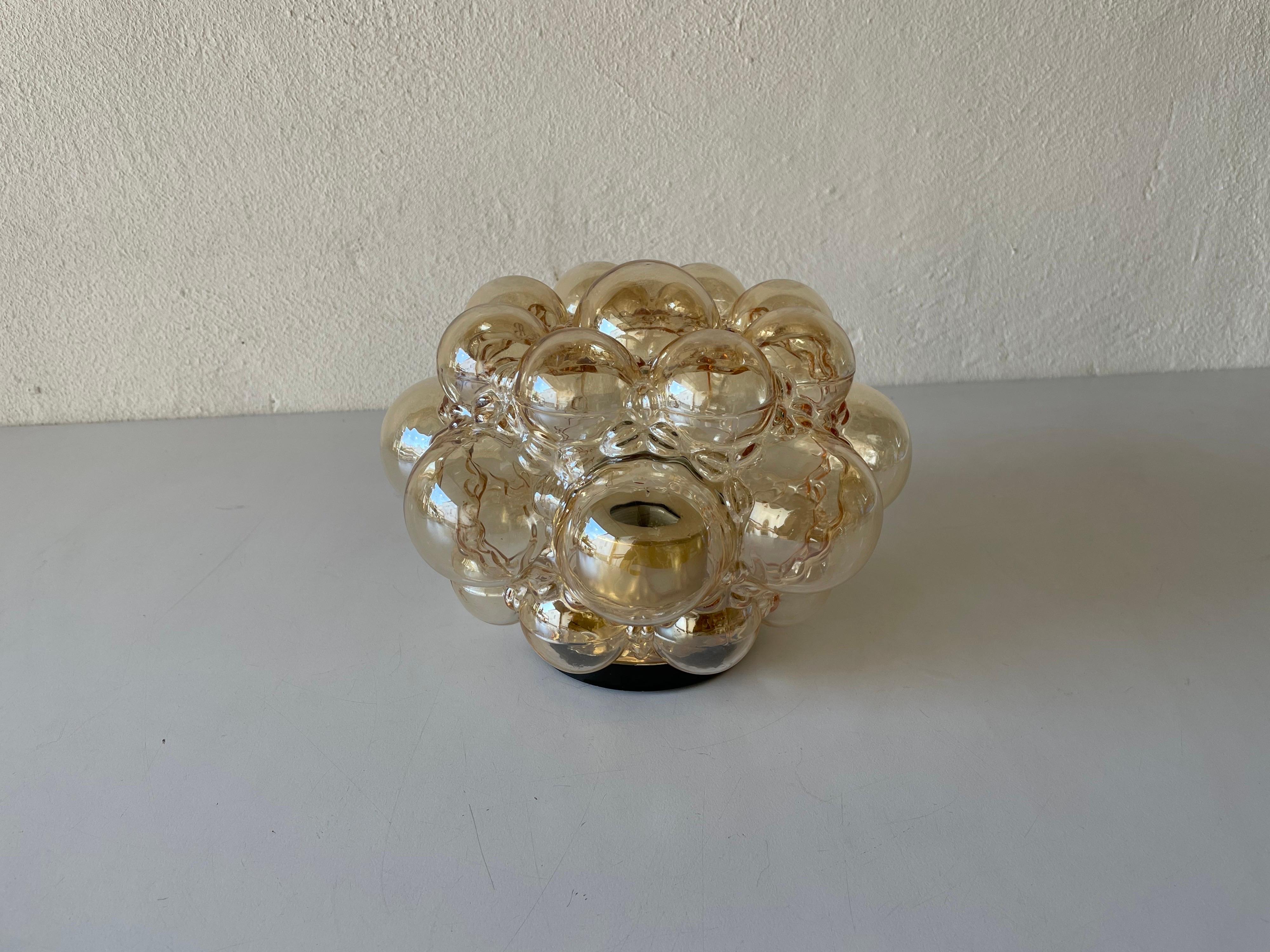 Smoked bubble glass sconces or ceiling lights by Helena Tynell for Limburg, 1960s, Germany

Sculptural very elegant rare design ceiling lamp. 

It is very ideal and suitable for all living areas.


Lamp is in good condition. No damage, no