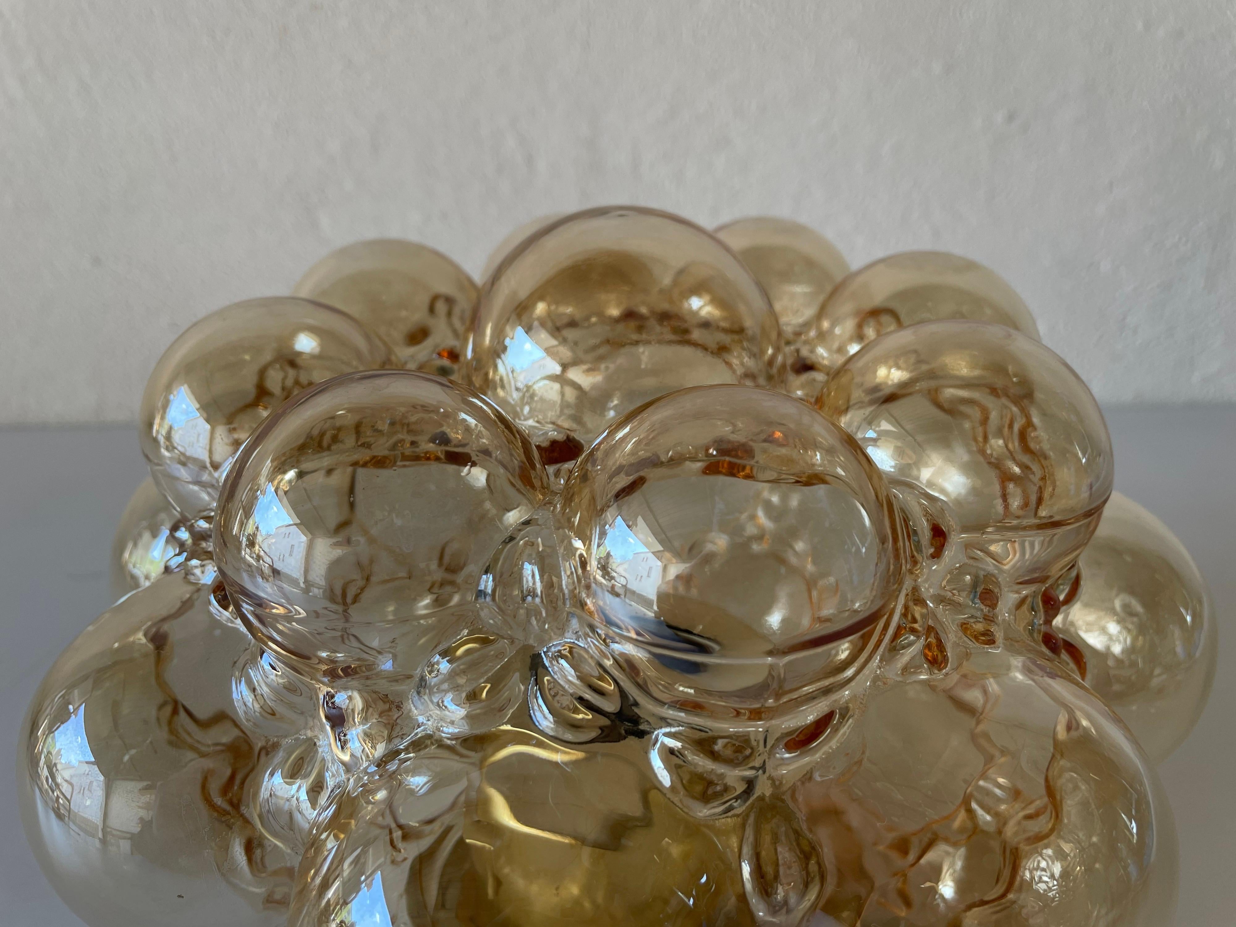 Mid-20th Century Smoked Bubble Glass Ceiling Light by Helena Tynell for Limburg, 1960s Germany