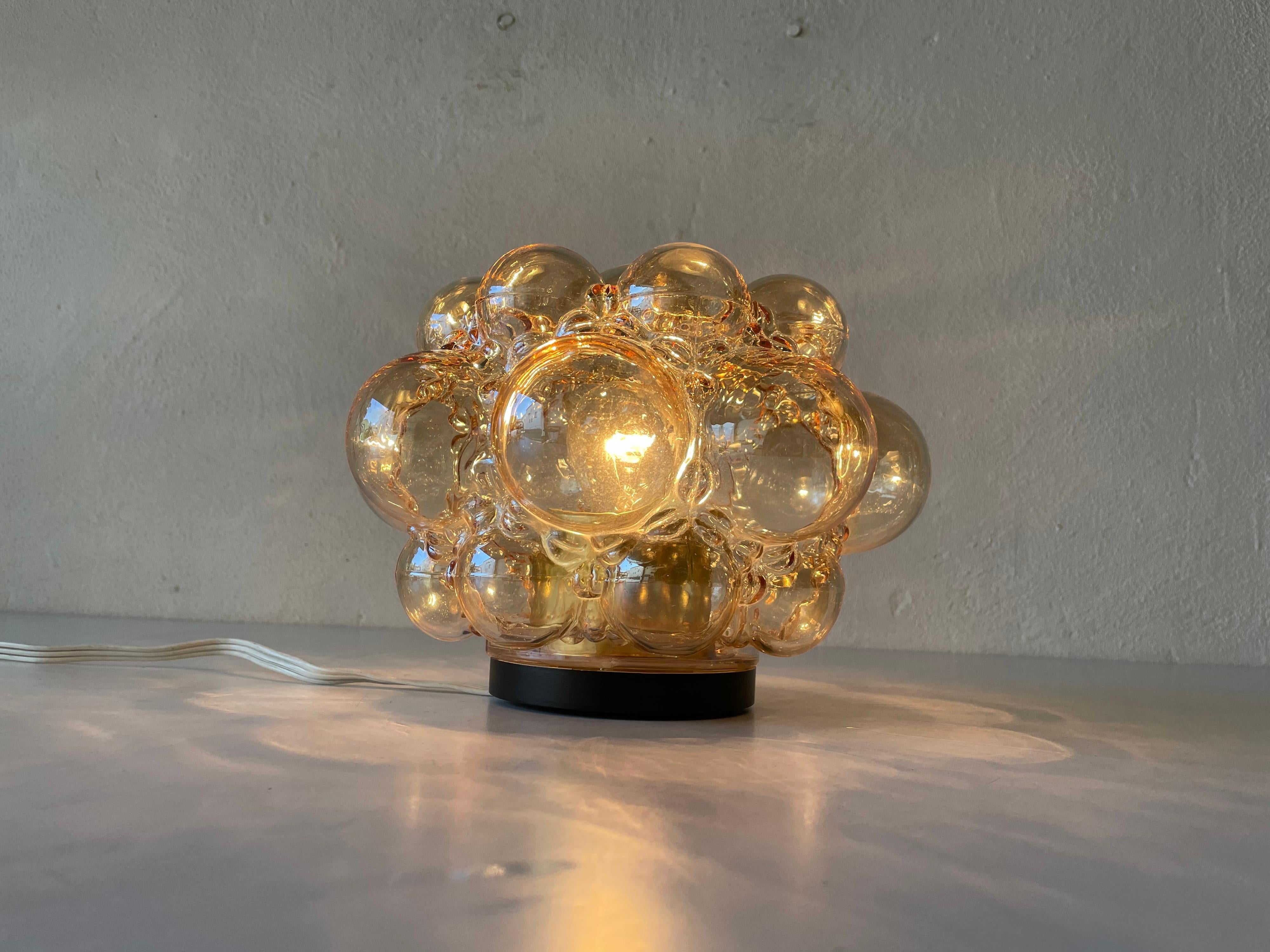Smoked Bubble Glass Ceiling Light by Helena Tynell for Limburg, 1960s Germany 2