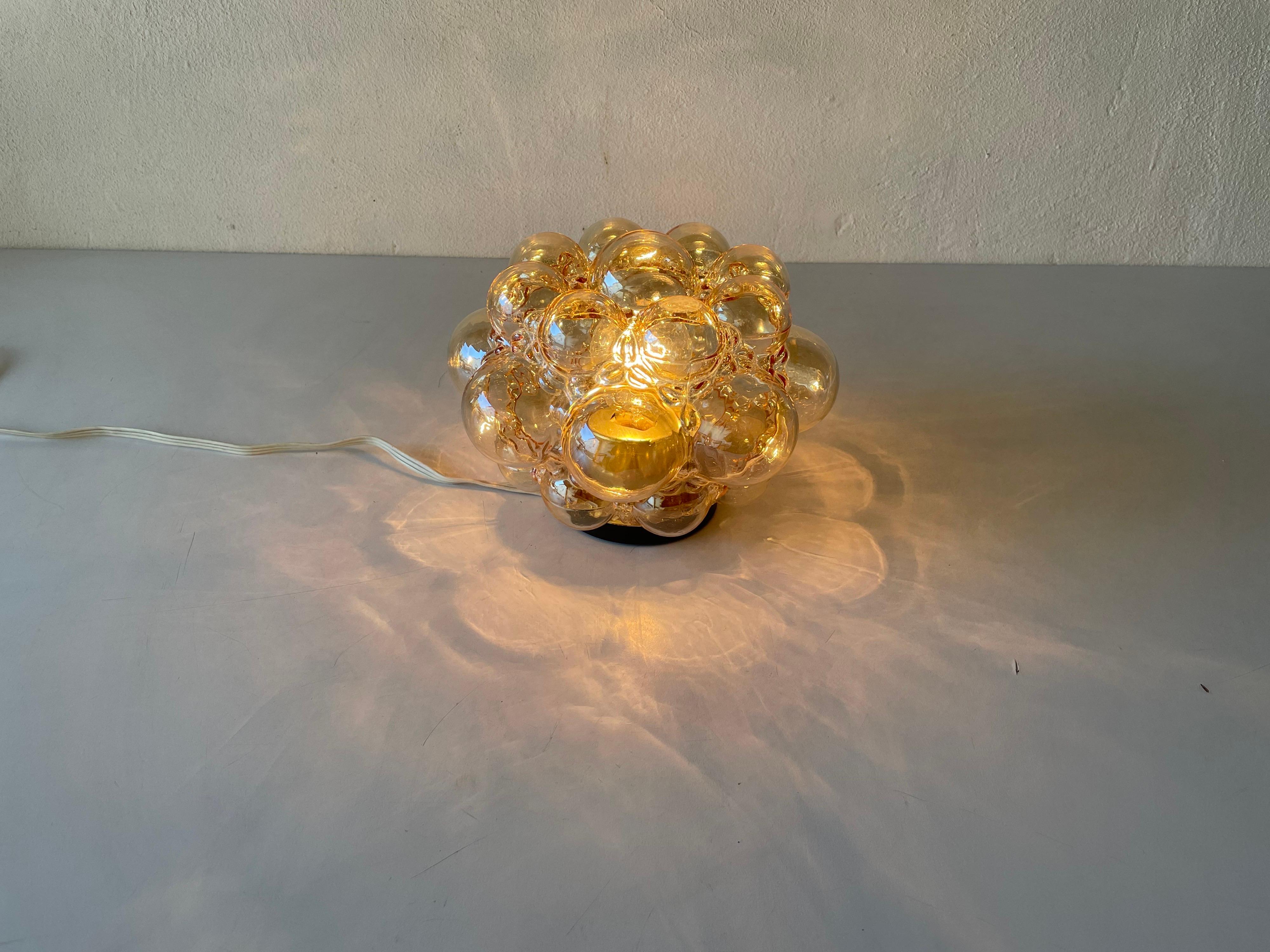 Smoked Bubble Glass Ceiling Light by Helena Tynell for Limburg, 1960s Germany 3