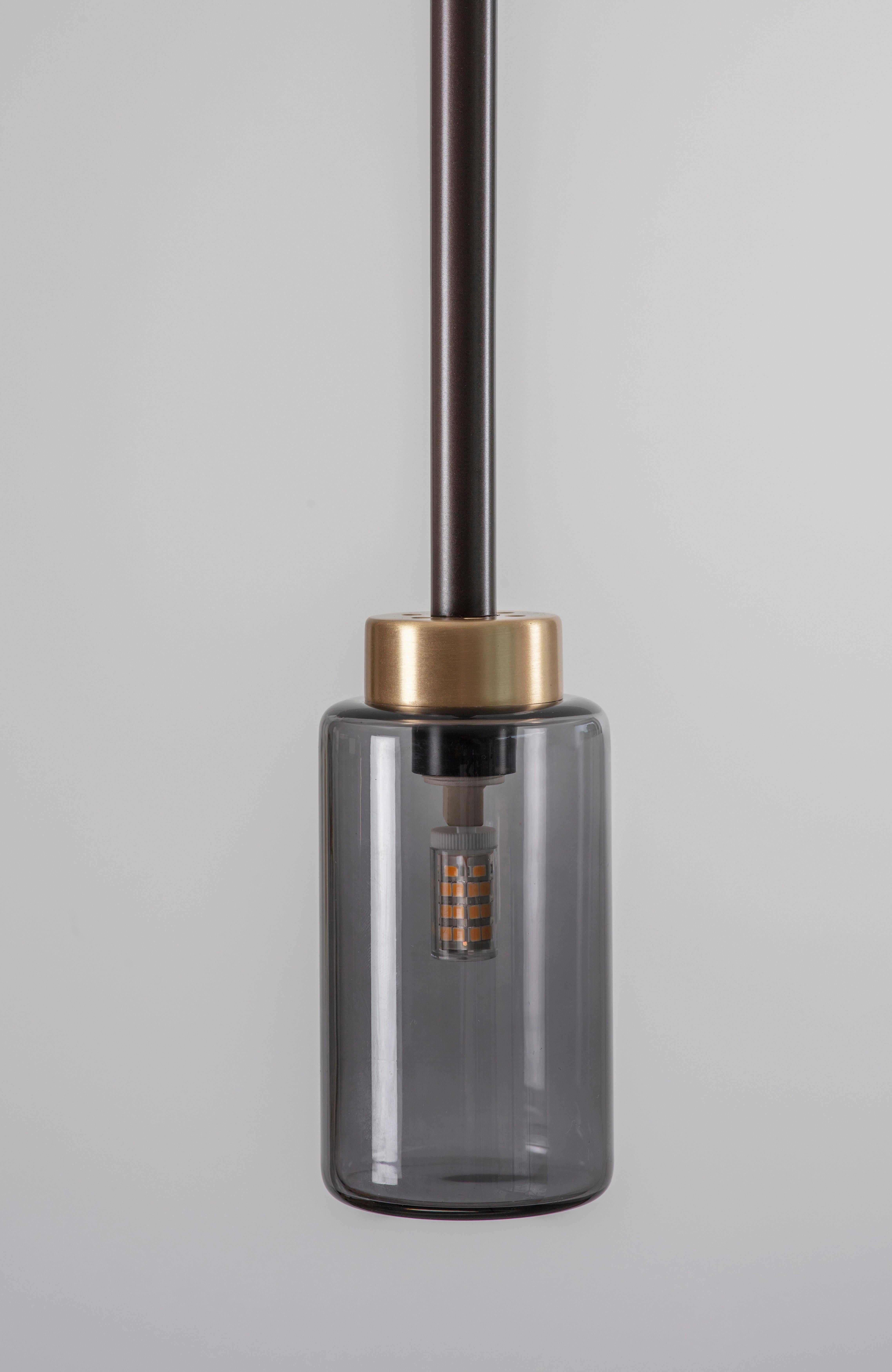 Smoked Farol Pendant by Bert Frank In New Condition For Sale In Geneve, CH