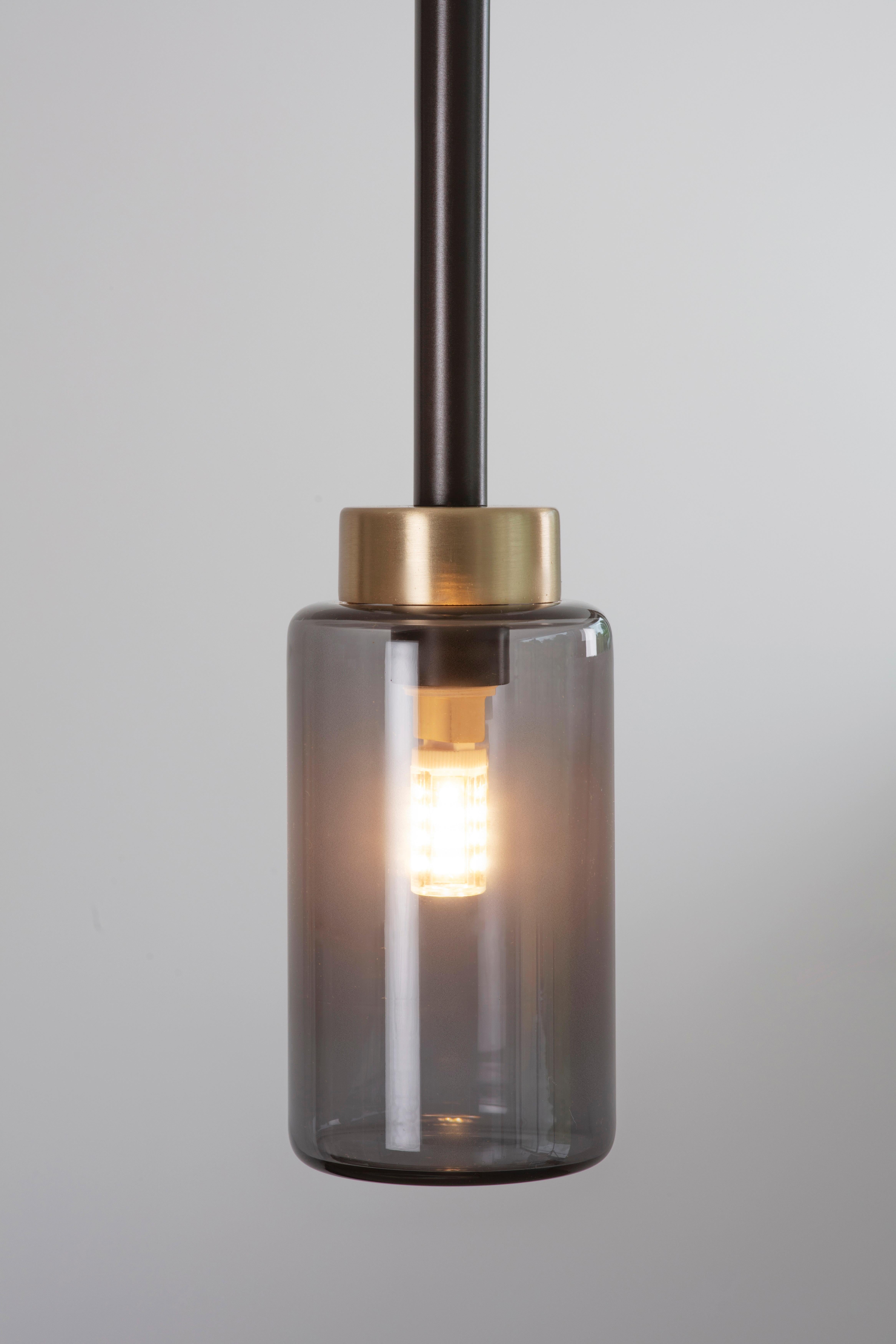 Contemporary Smoked Farol Pendant by Bert Frank For Sale