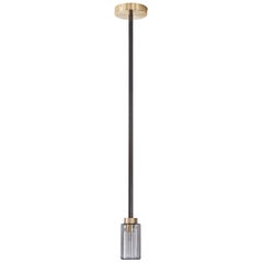 Lampe à suspension en farol fumé de Bert Frank