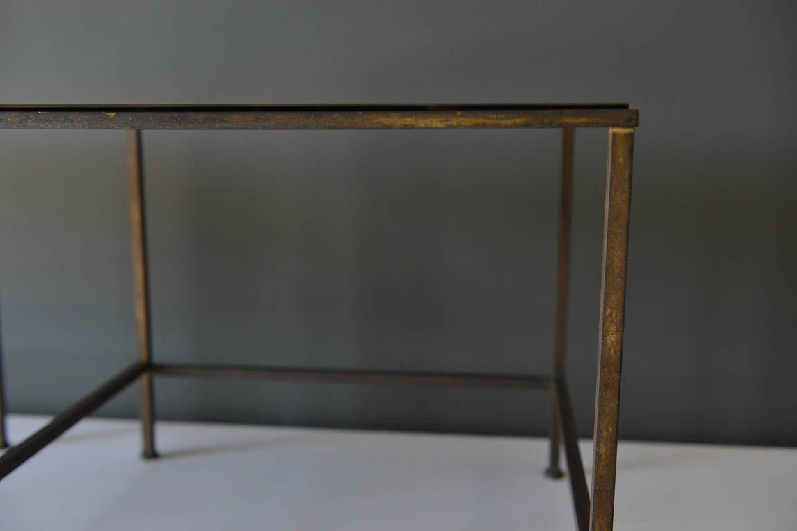 Smoked Glass and Brass Side or End Tables by Finn Andersen for Selig, ca. 1965 1
