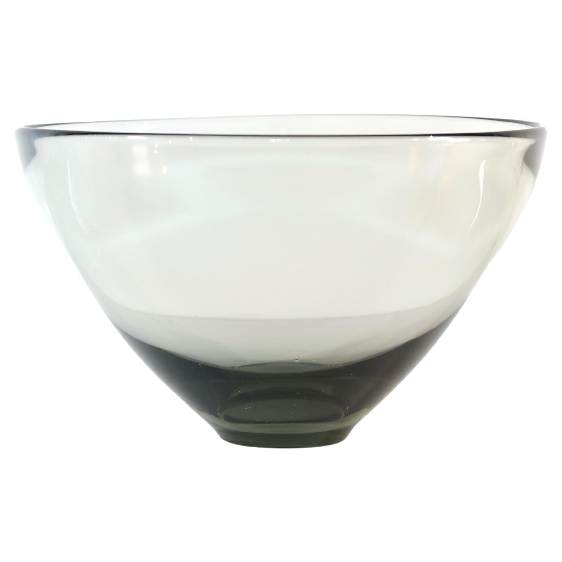 Smoked Glass Bowl by Per Lütken for Holmegaard Model 18504, 1960's For Sale
