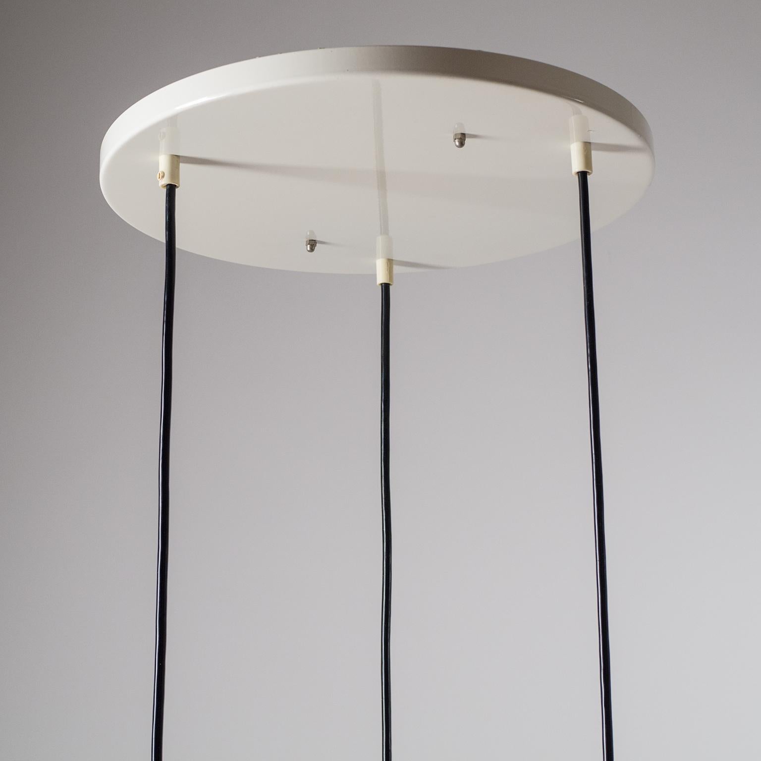 Mid-Century Modern Smoked Glass Chandelier by RAAK, 1970s For Sale