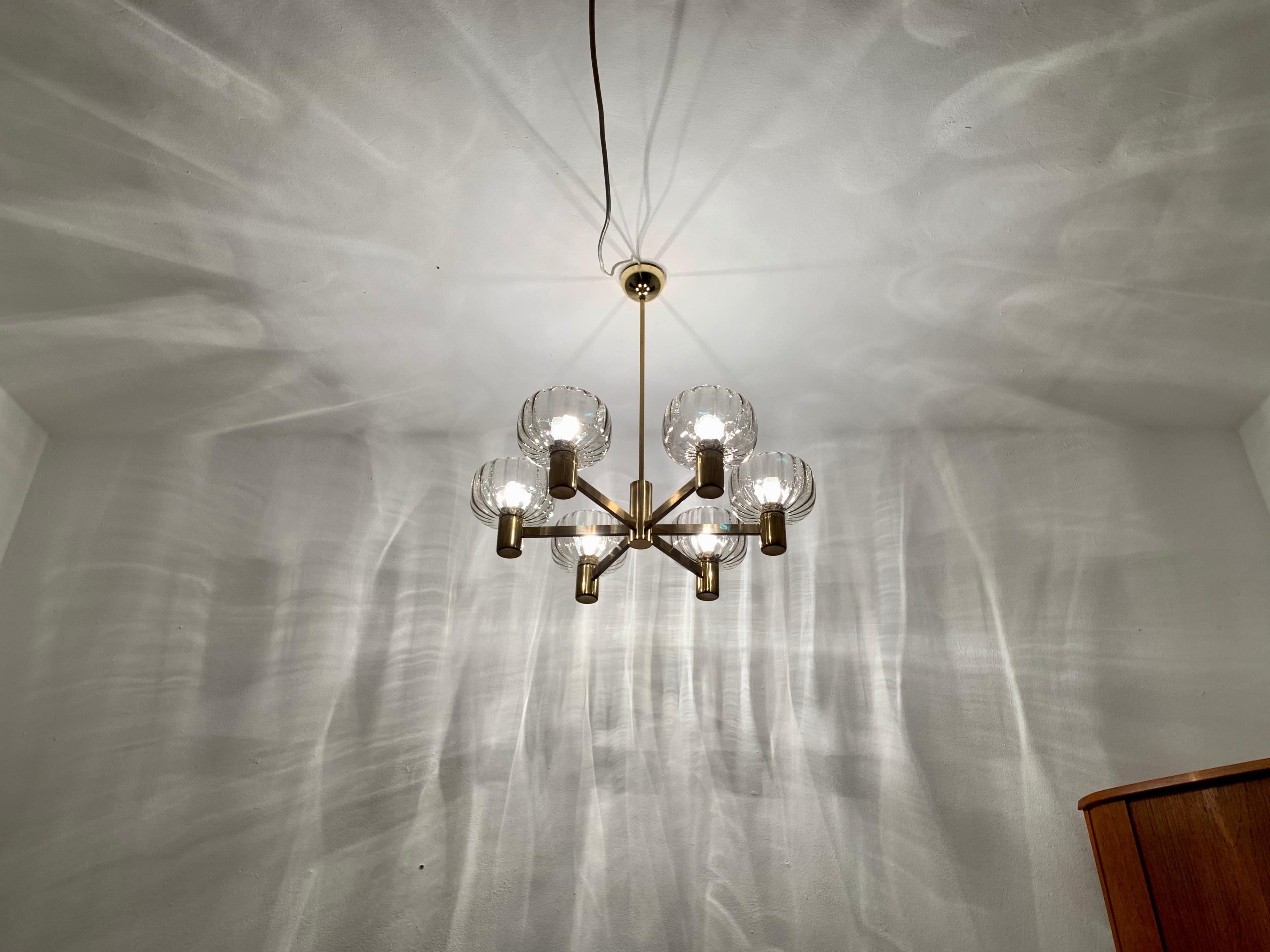 Smoked Glass Chandelier For Sale 1