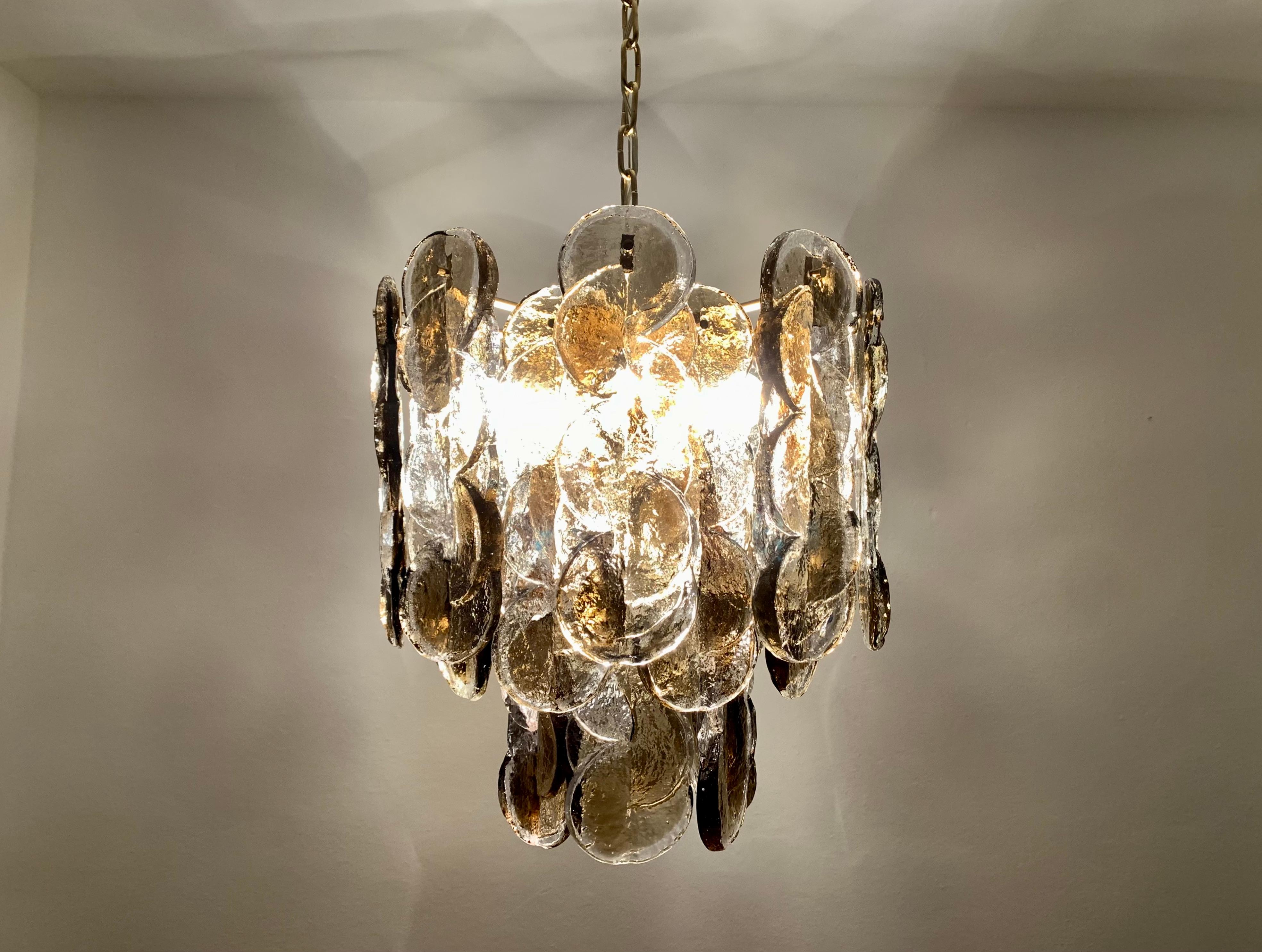 Smoked Glass Citrus Chandelier from J.T. Kalmar For Sale 5