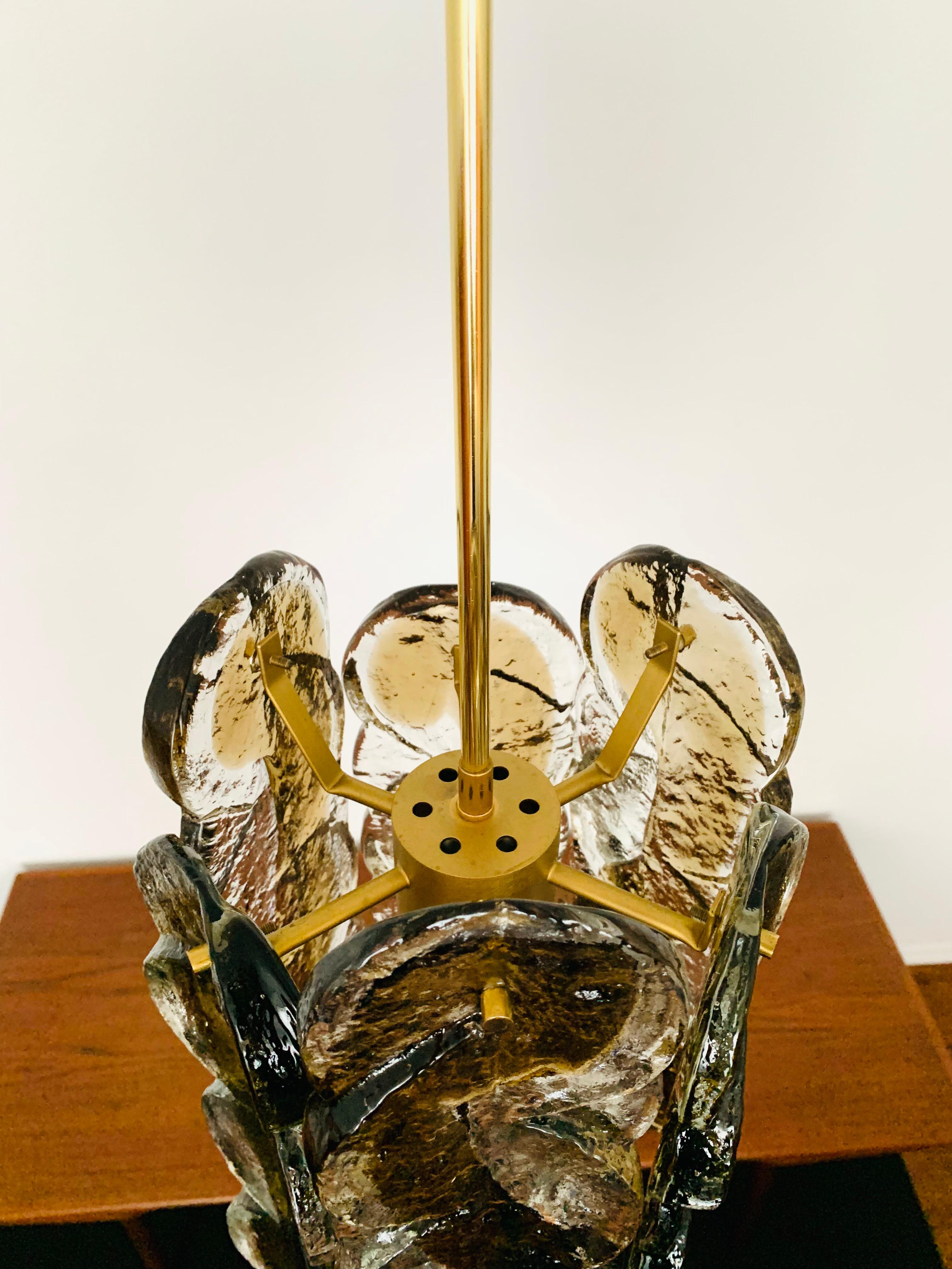 Lámpara de cristal ahumado Citrus de J.T. Kalmar Metal en venta