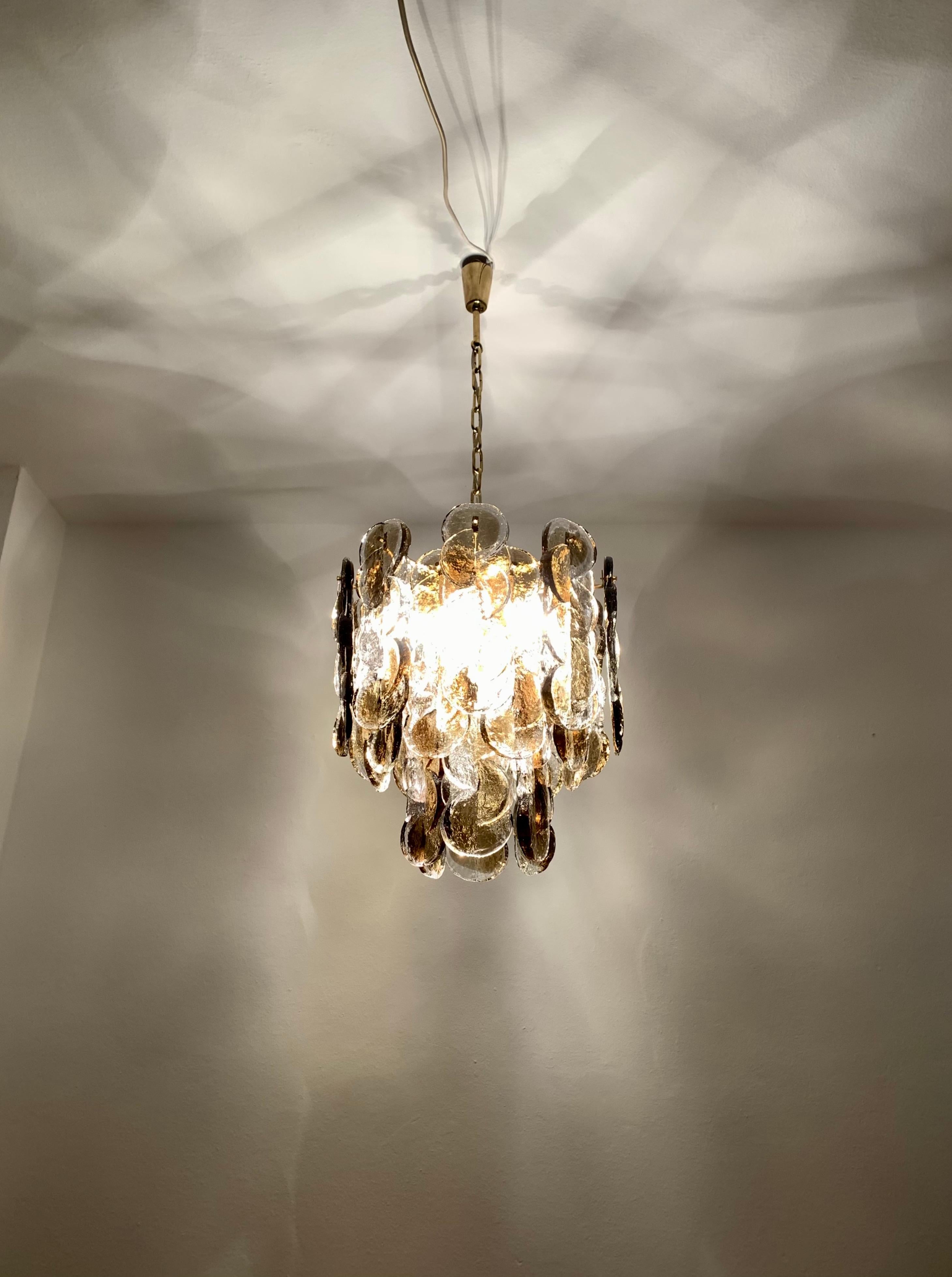 Smoked Glass Citrus Chandelier from J.T. Kalmar For Sale 2