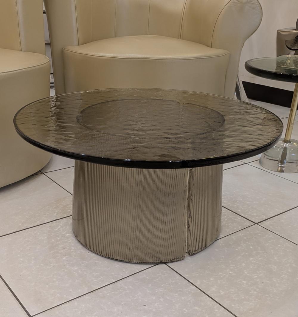 Table à cocktail en verre fumé en vente 8