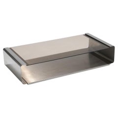 Smoked glass coffee table by Françoise See, 1970s
