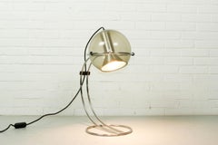 Smoked Glass Globe Table/Office Lamp by Frank Ligtelijn for RAAK, 1960s