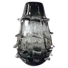 Murano-Vase aus Rauchglas mit organischer Form von Barovier & Toso, Italien, um 1950