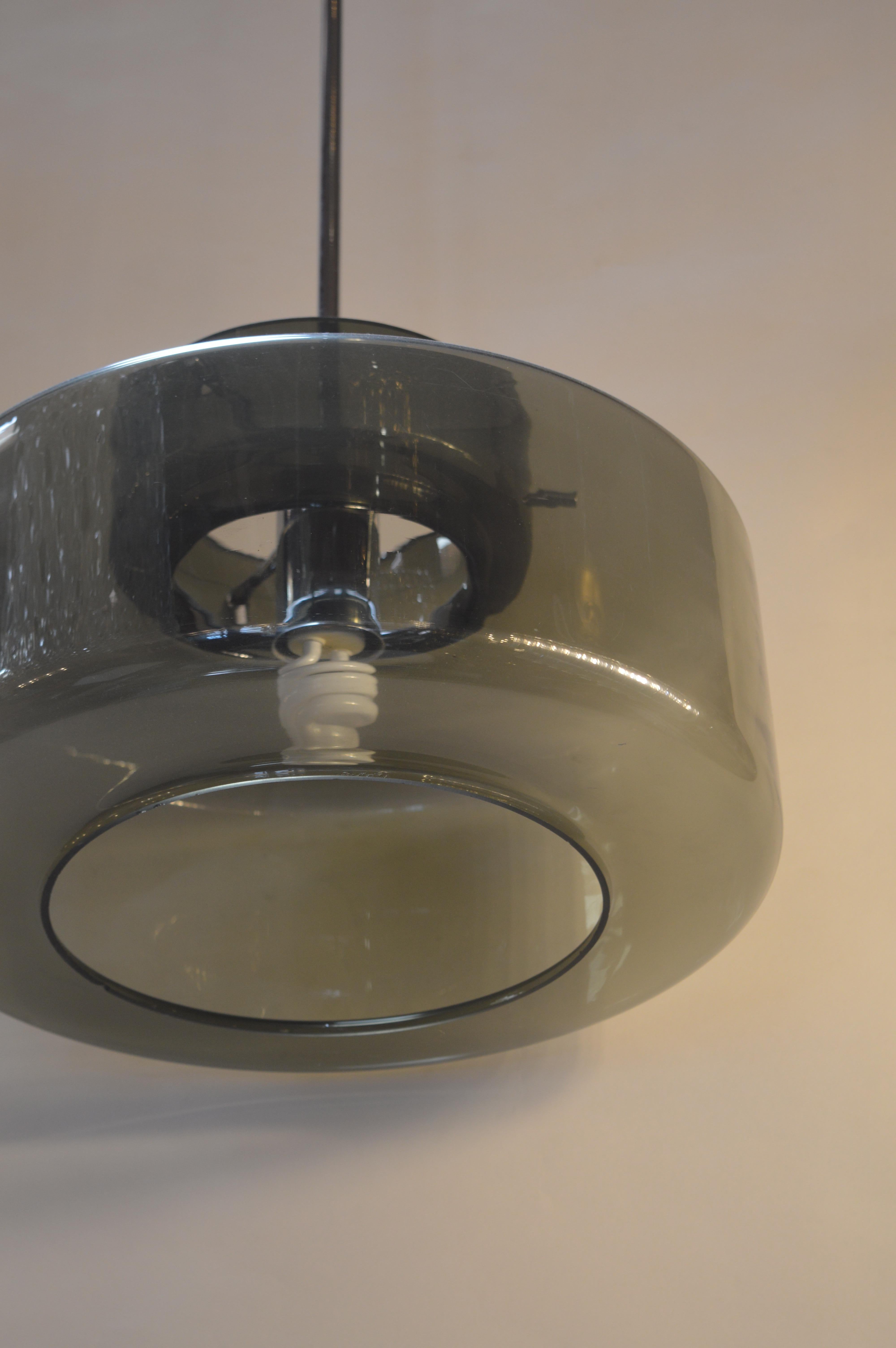 smoke glass pendant light