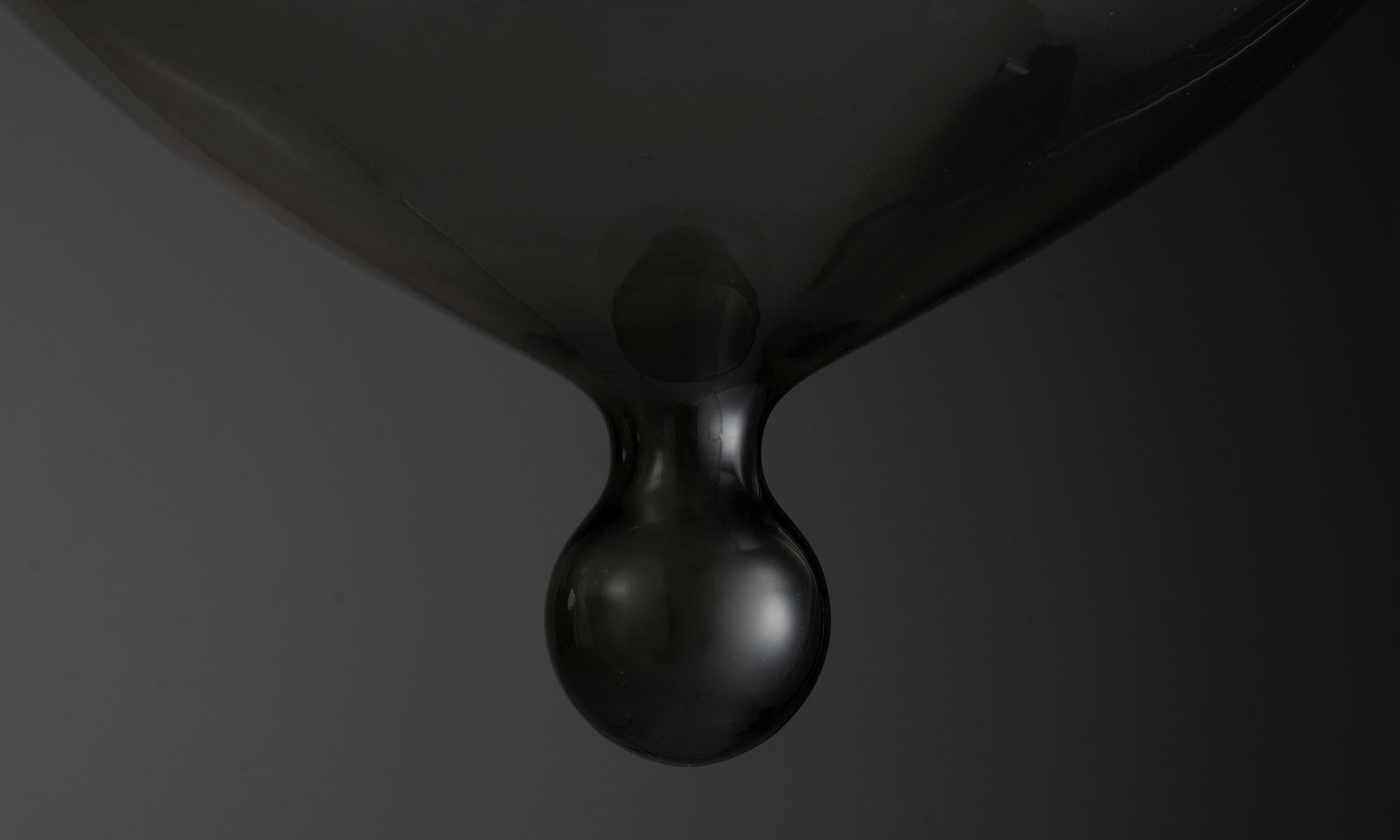 Brass Smoked Glass Pendants by RAAK, Netherlands circa 1970 For Sale