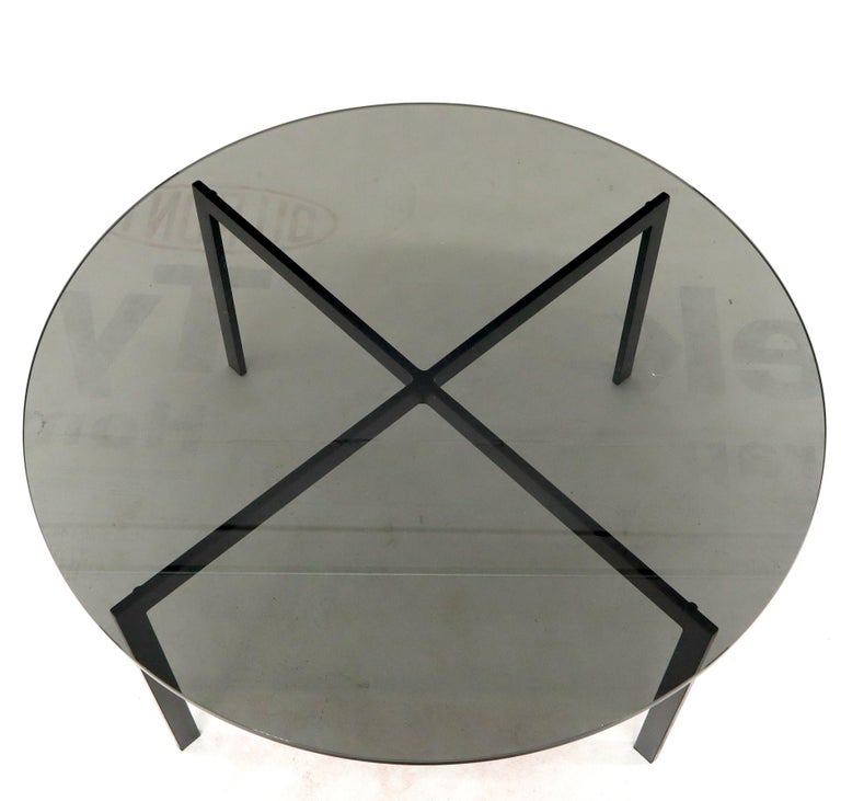 【あーき】X-base Smoked Glass Table Smoked Glass and Oak Base Dining Table | Rotsen Furniture