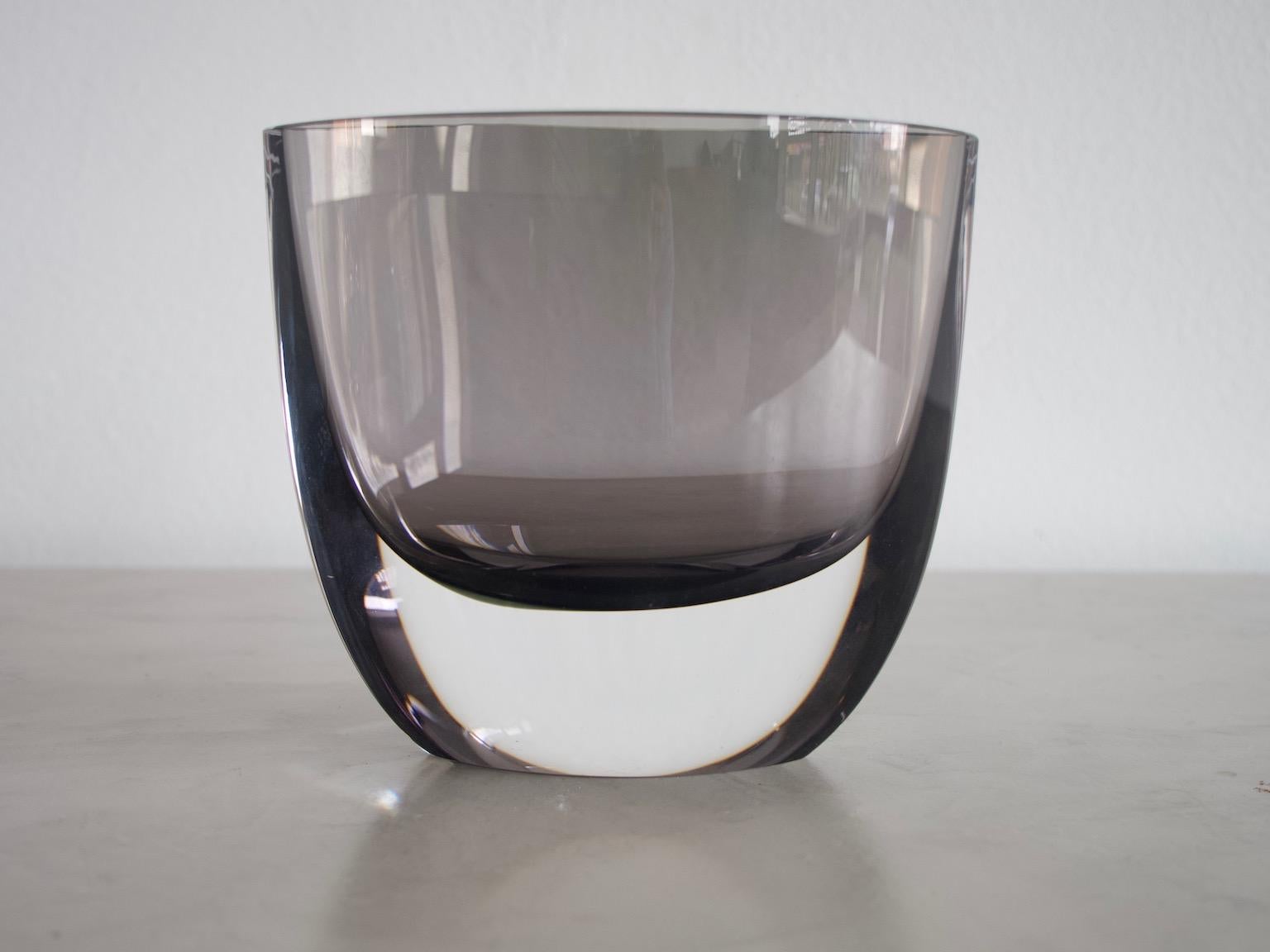 Scandinavian Modern Smoked Glass Vase by Christian von Sydow for Kosta Boda For Sale