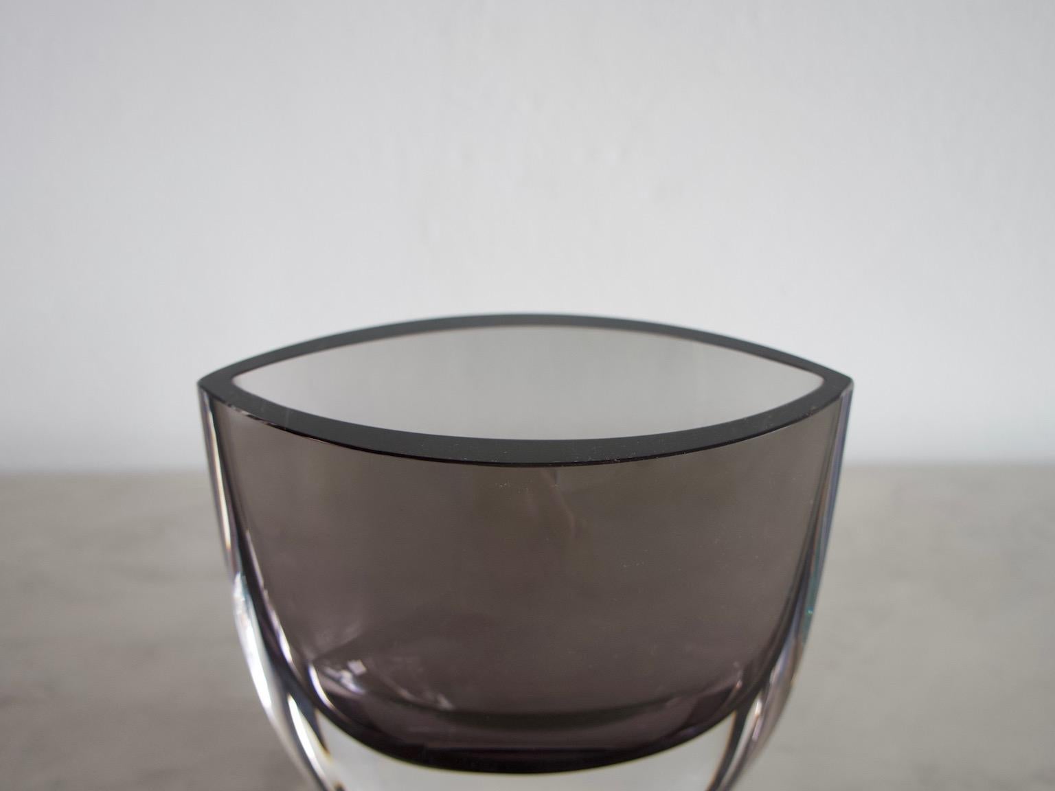 Smoked Glass Vase by Christian von Sydow for Kosta Boda In Good Condition For Sale In Madrid, ES