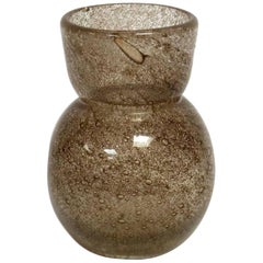 Smoked Glass Vase by Henri Navarre, circa 1935