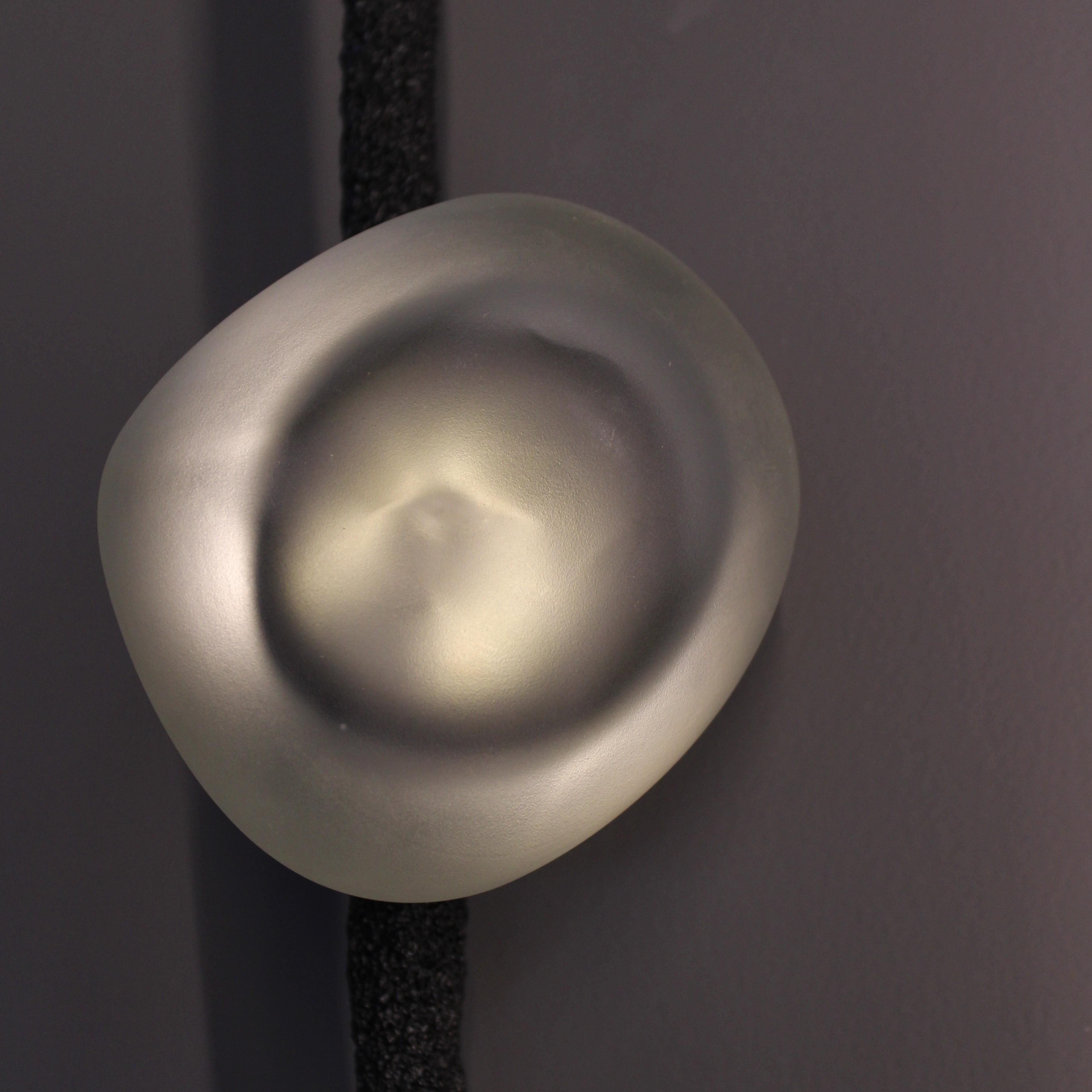 Lámpara de pared de cristal ahumado by Aver Art Decó en venta