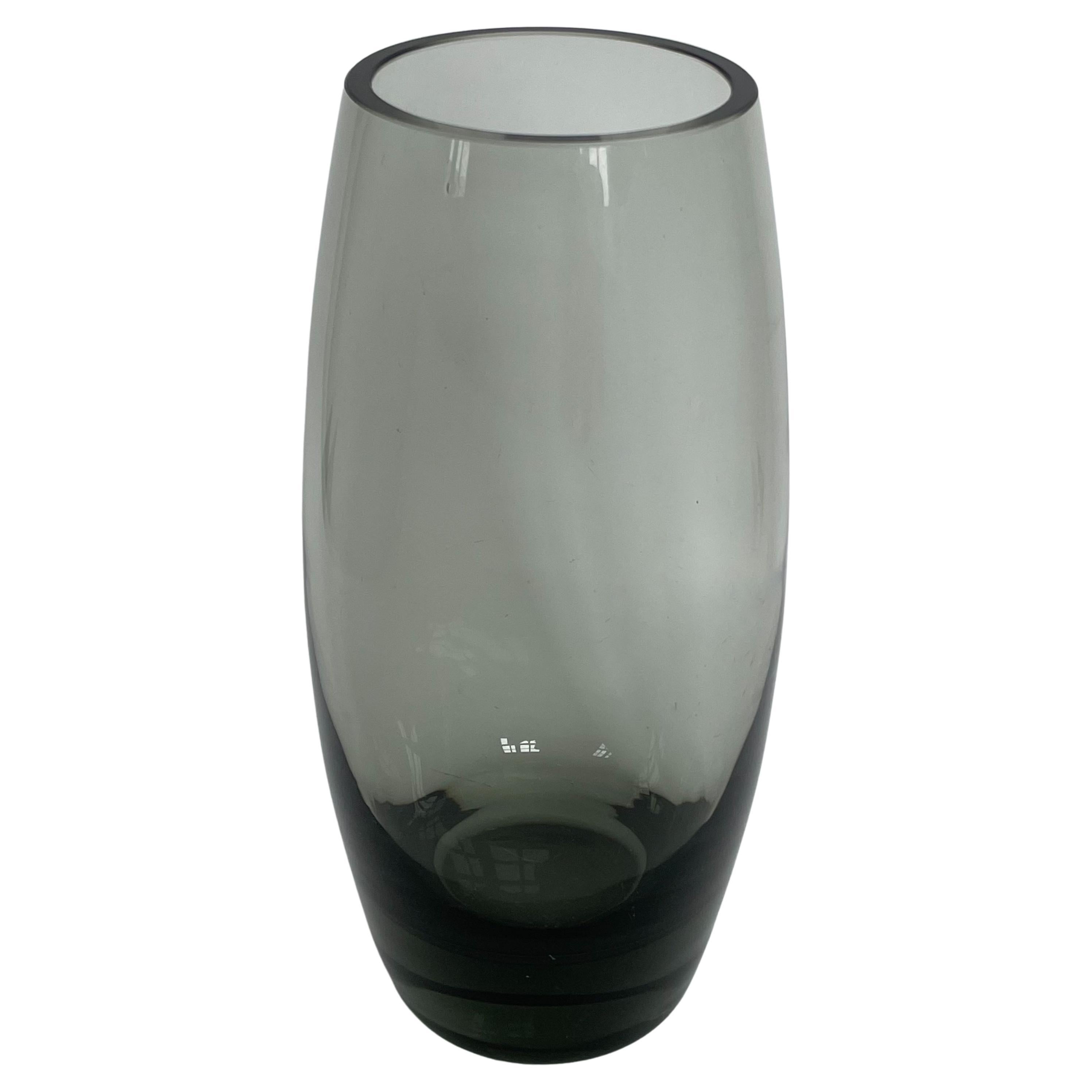 Smoked Grey 'Hellas' Glass Vase, by Per Per Lütken for Holmegaard