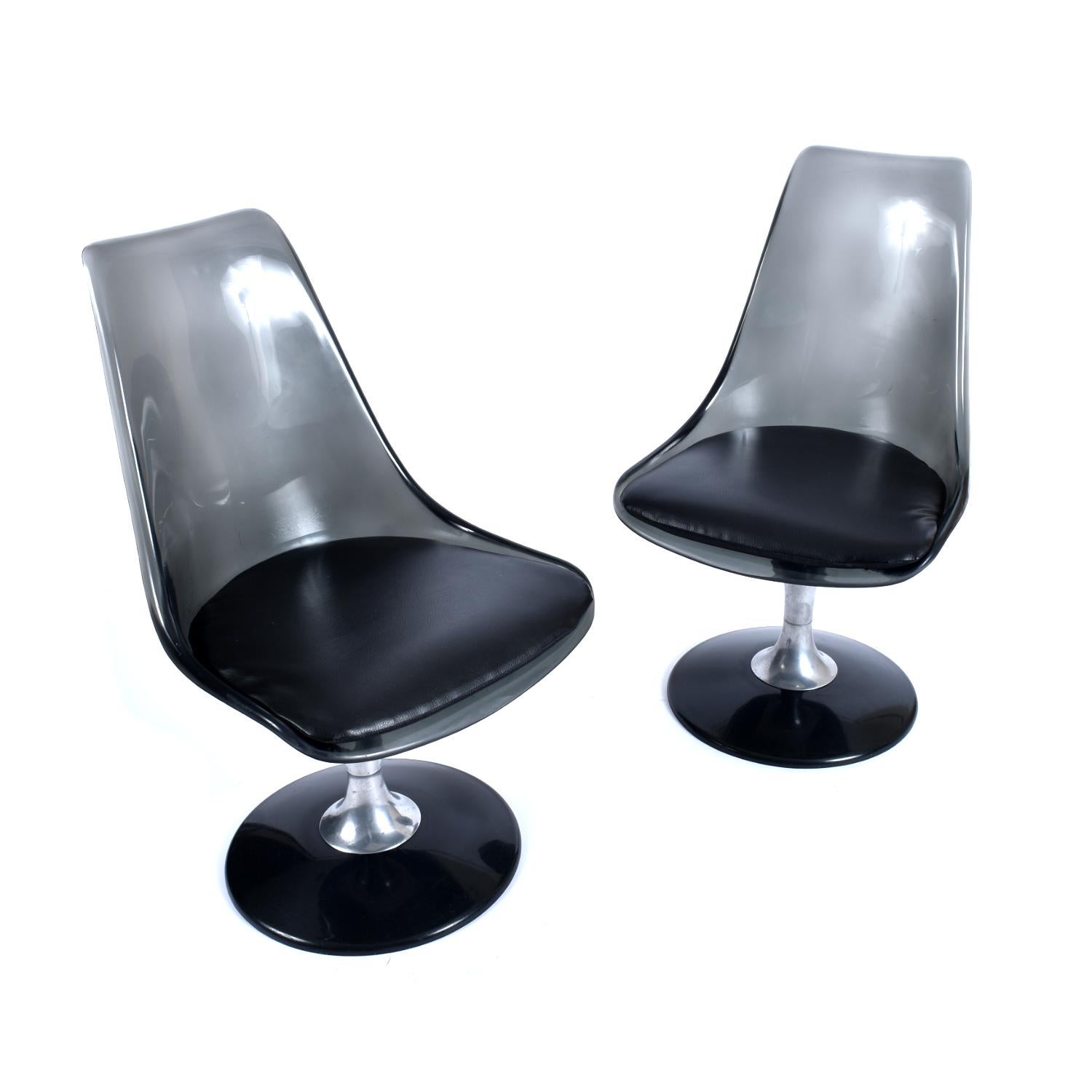 chromcraft lucite chairs