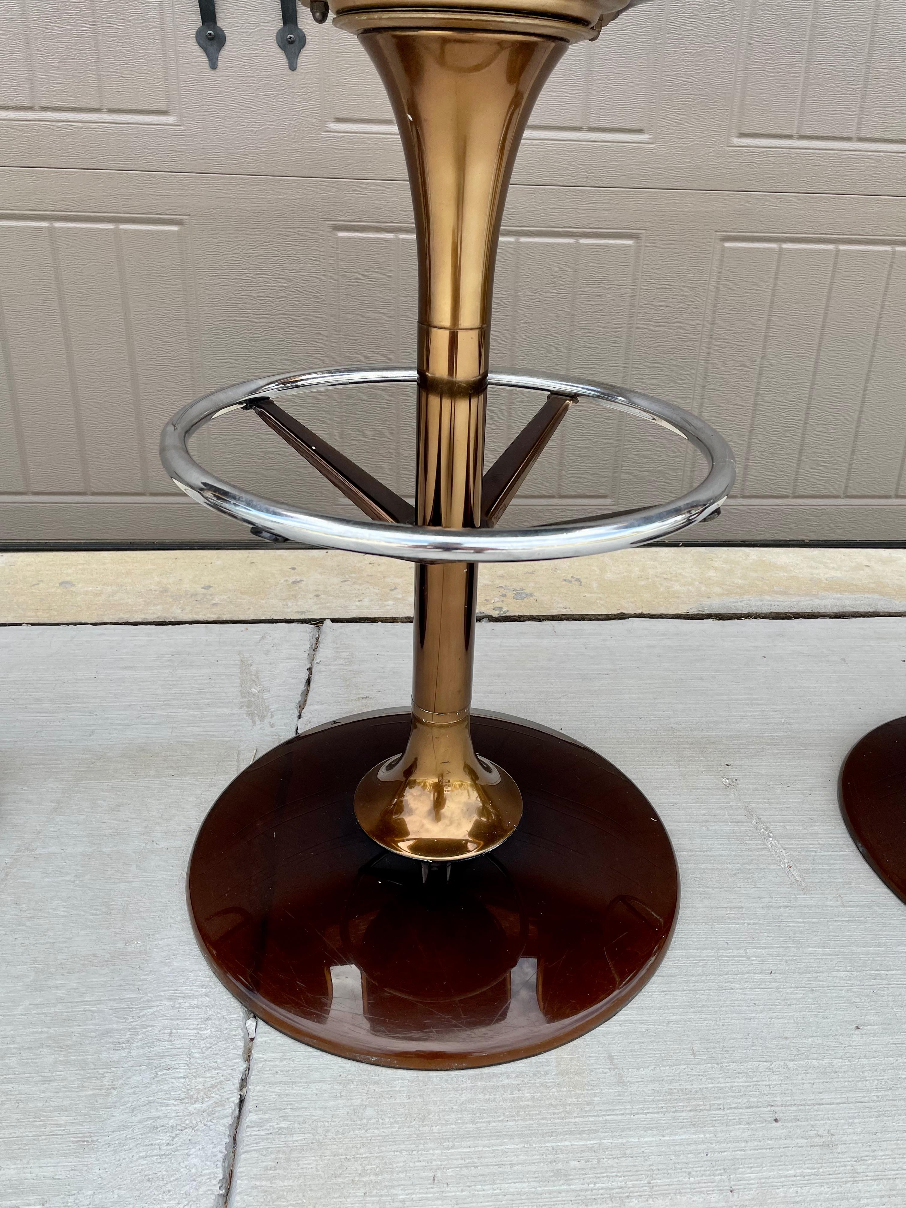 Smoked Lucite and Chrome Barstools 1