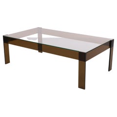 Smoked Lucite coffee table Space Ace France 1970s